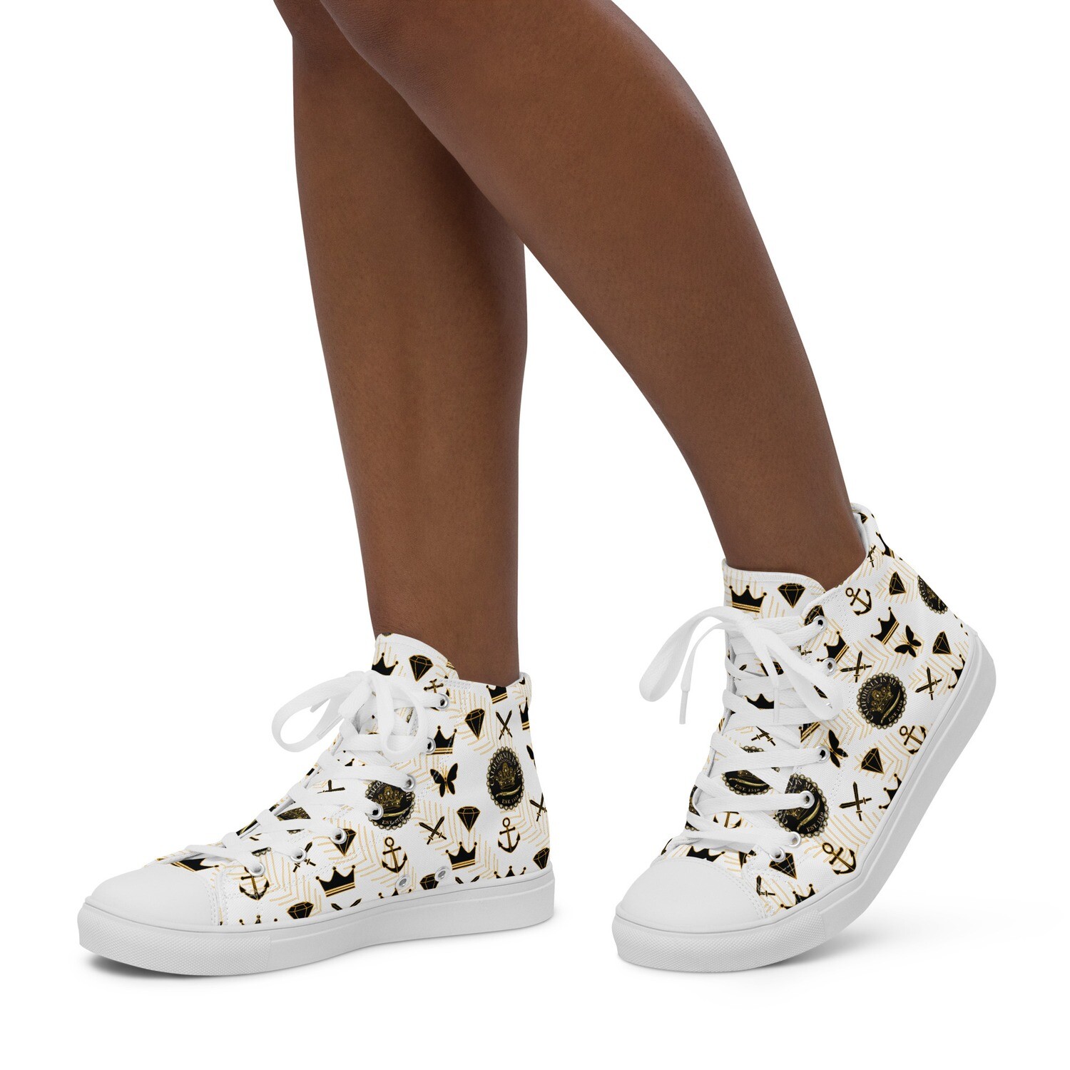 Designer Royal Armor Women’s high top canvas shoes