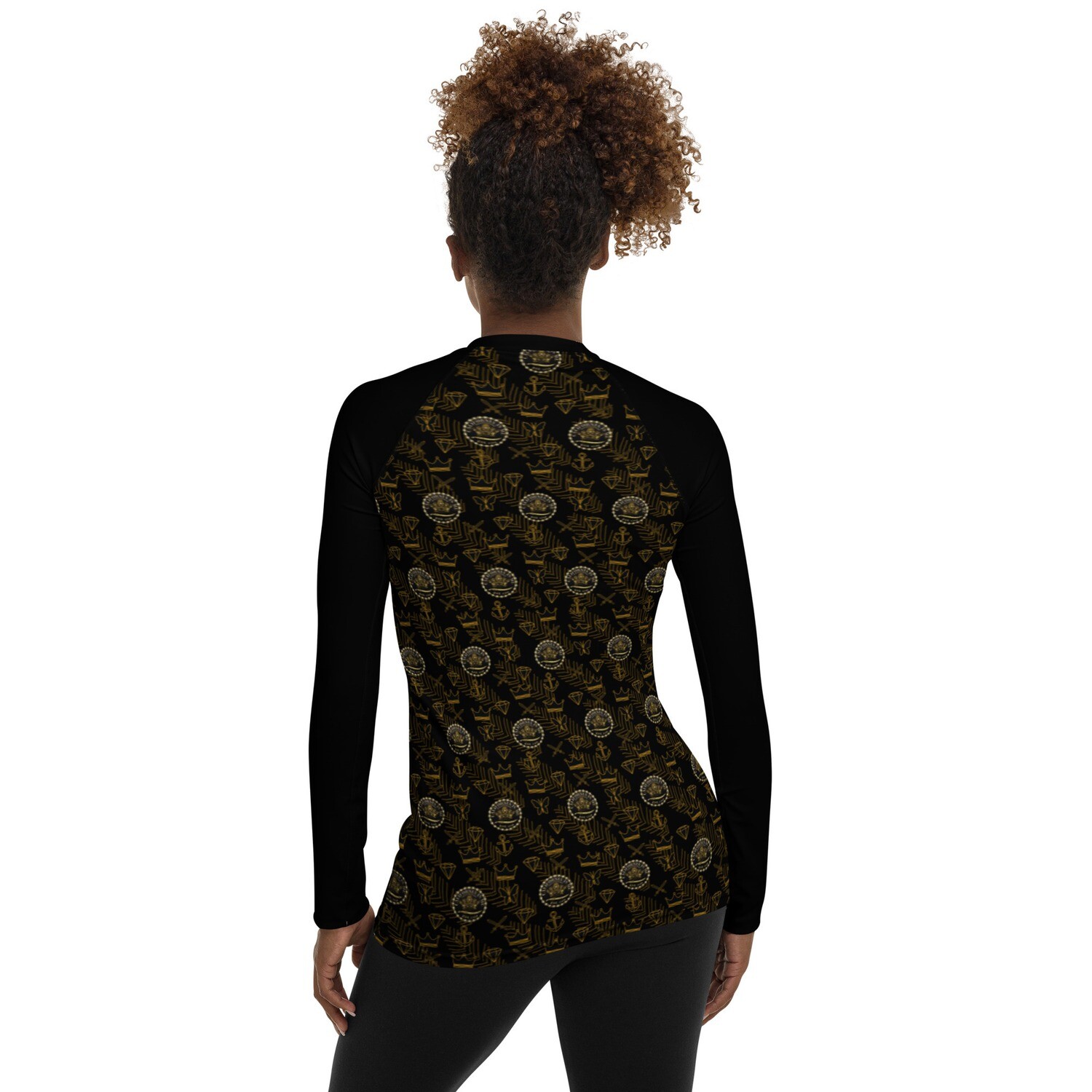 Royal Armor Women's Rash Guard Black Shirt