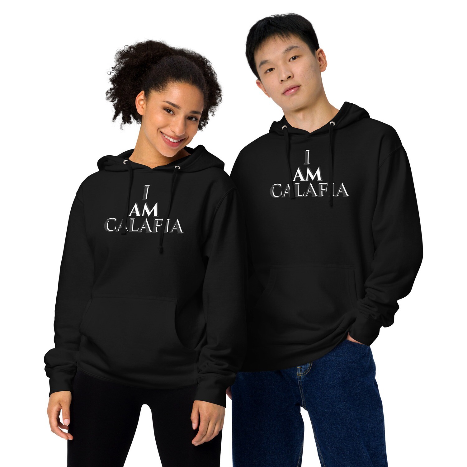 I Am Calafia Black and White Unisex Hoodie