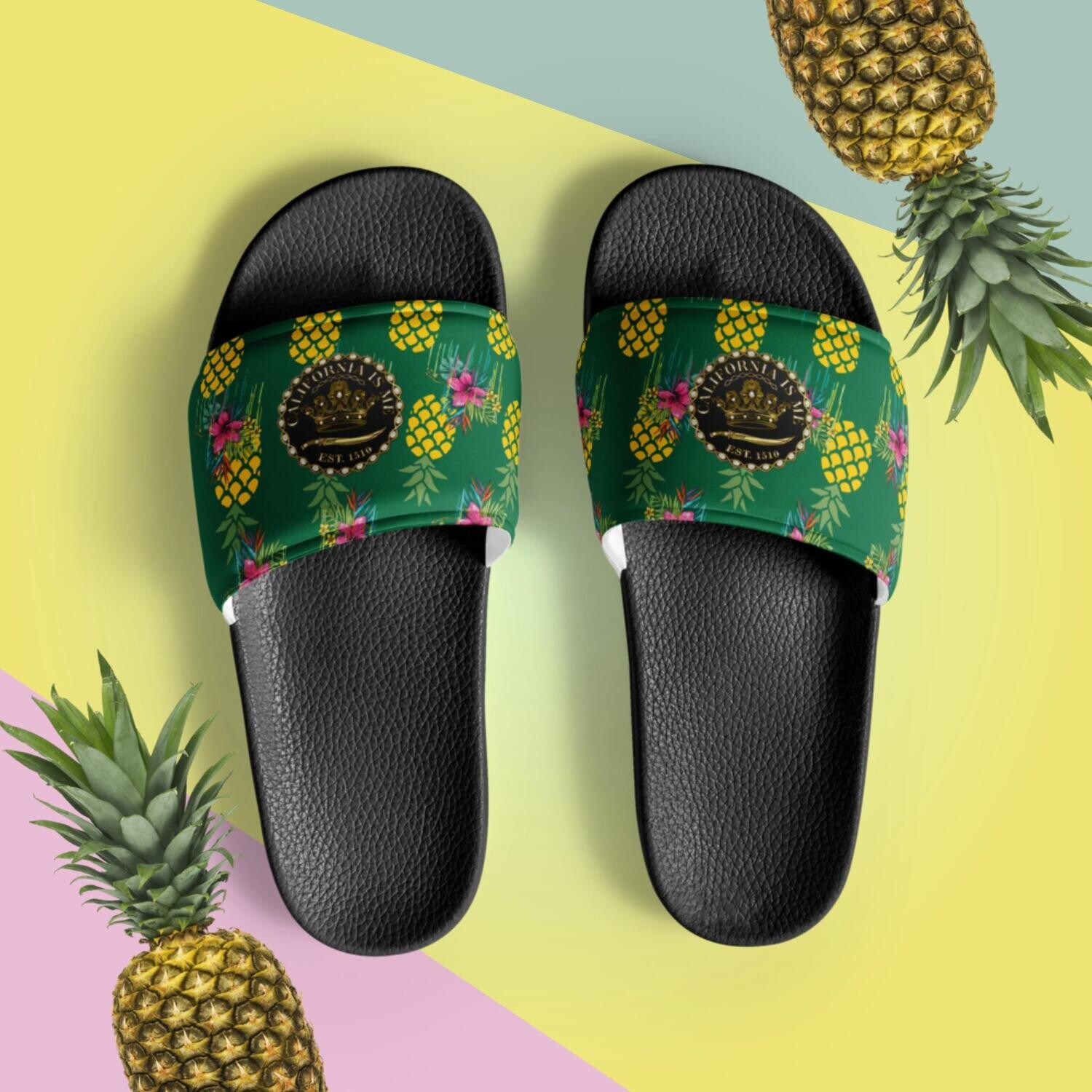 Pineapple Tropical Men’s Flip-Flop Slides