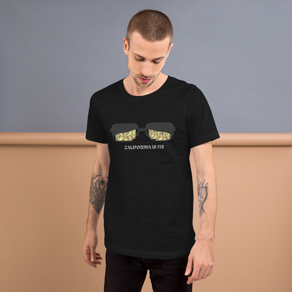 Sunglass Camo Men&#39;s T-shirt, Color: Black Heather, Size: XS