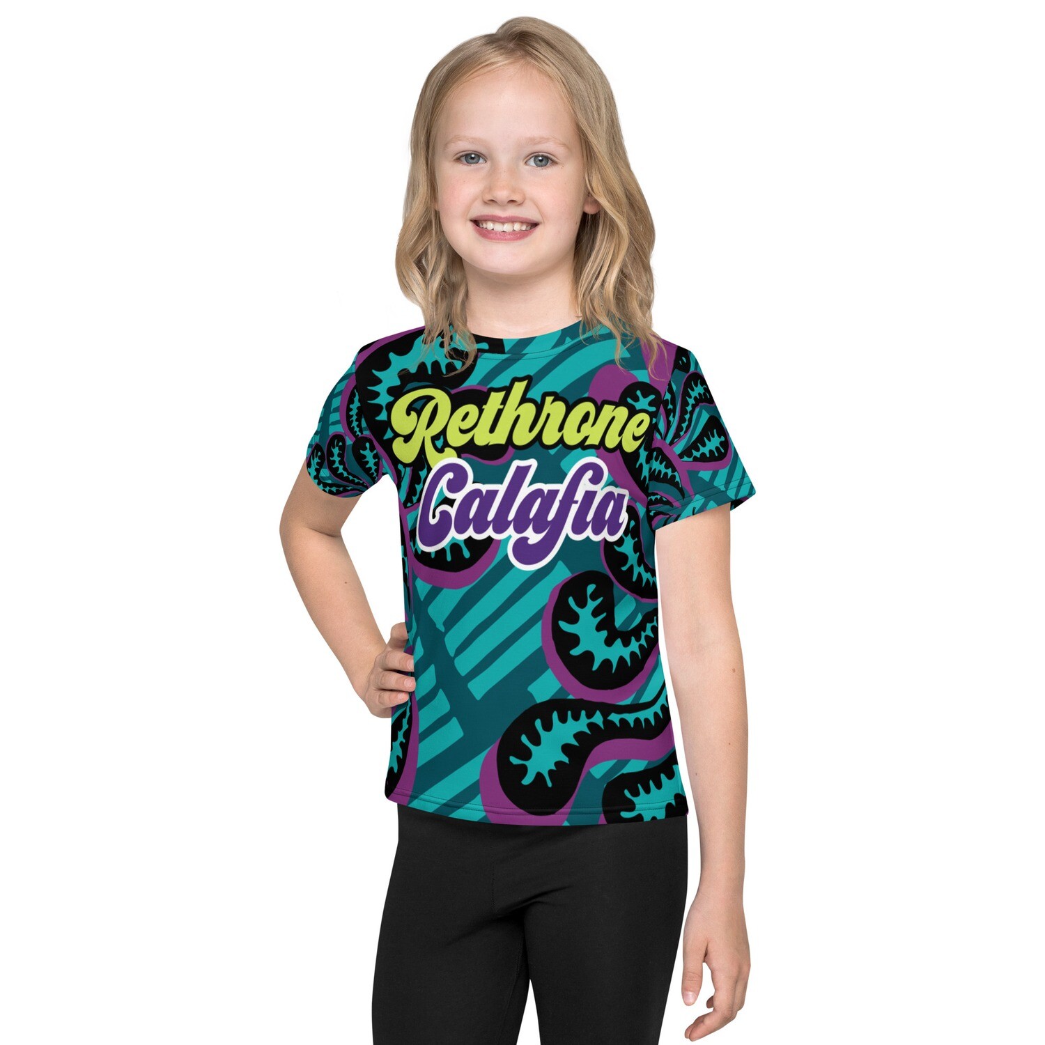 Purple Green Ocean Kids T-shirt, Size: 2T