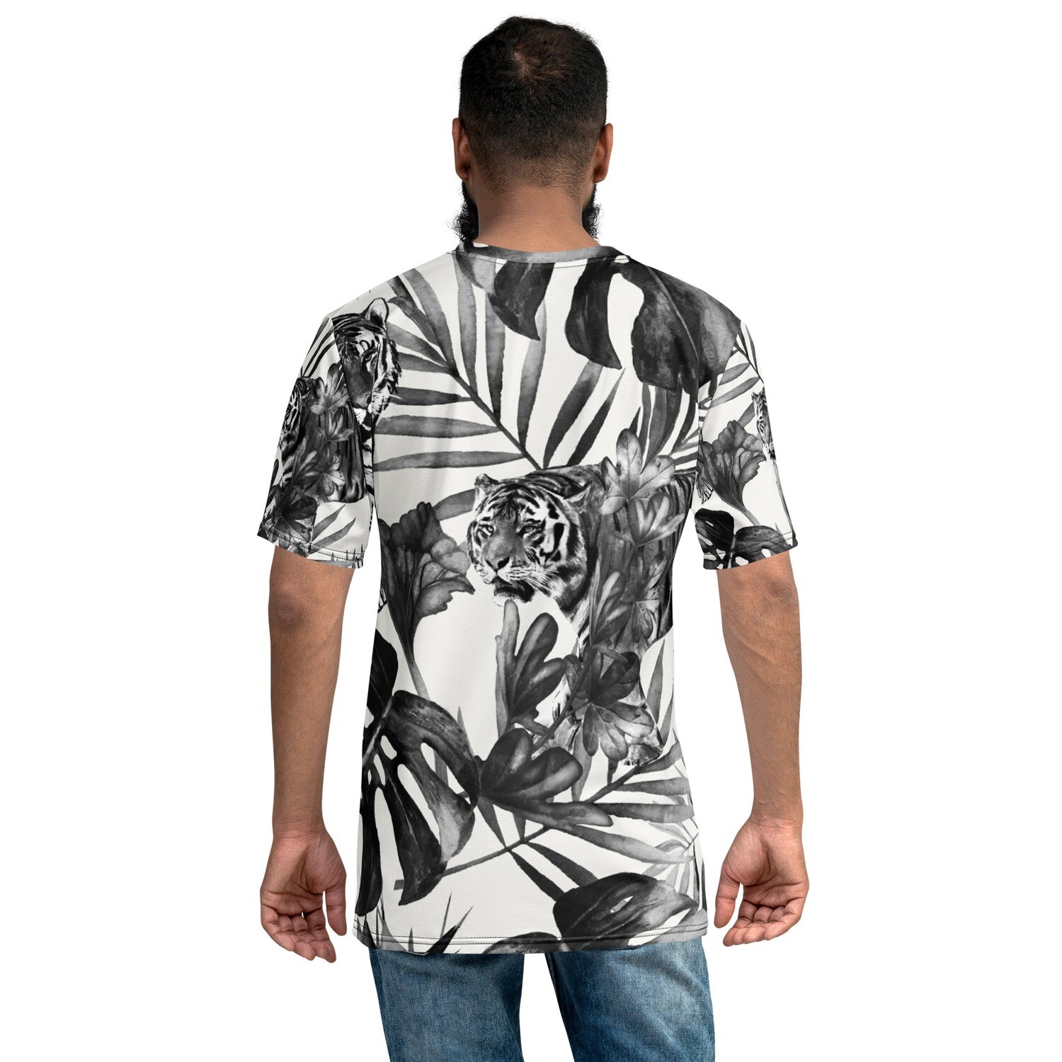 Tiger Palm Black White Men's t-shirt