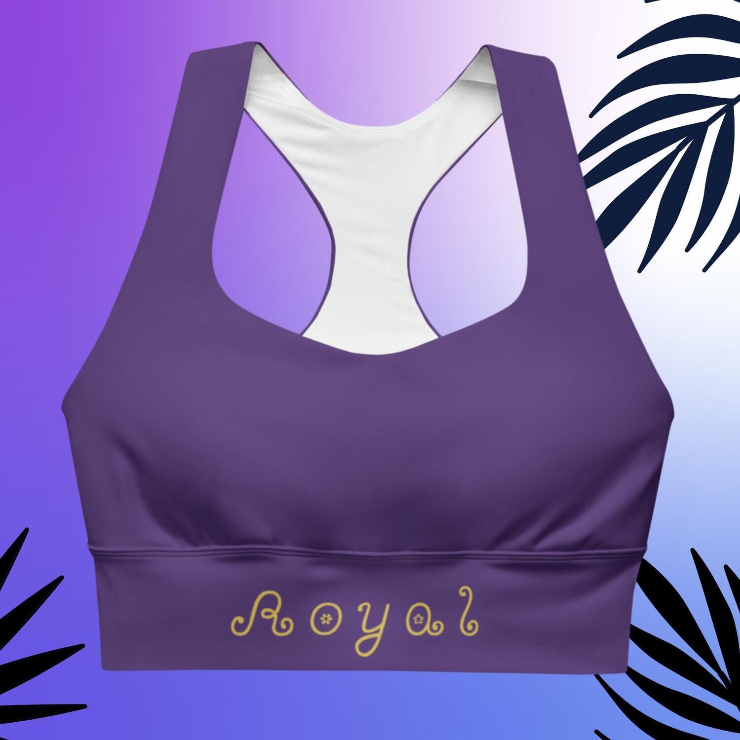 Royal - Fit For A Queen Longline Sports Bra, Size: XS
