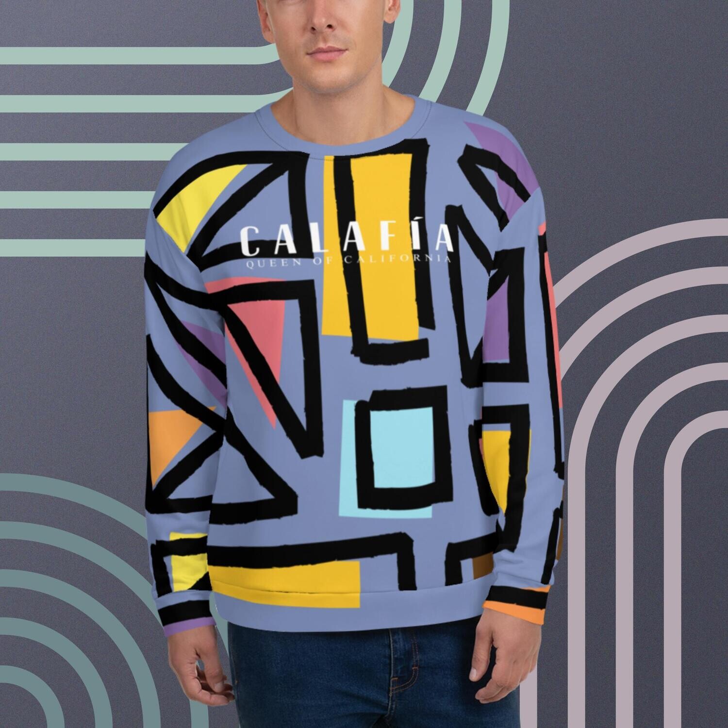 Octain Shadow Periwinkle Purple Abstract Colored Unisex Sweatshirt, Size: XS