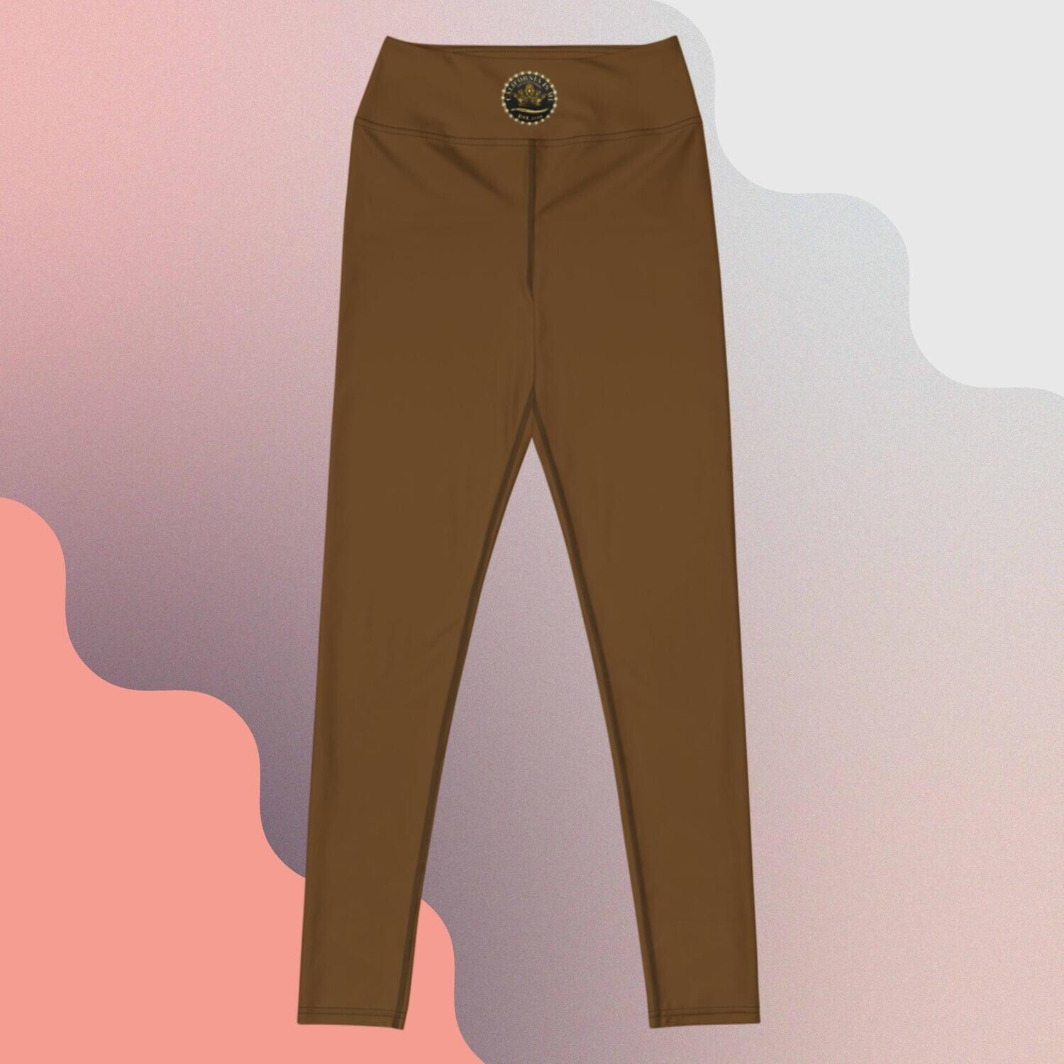 Brave Brown Yoga Leggings, Size: XS