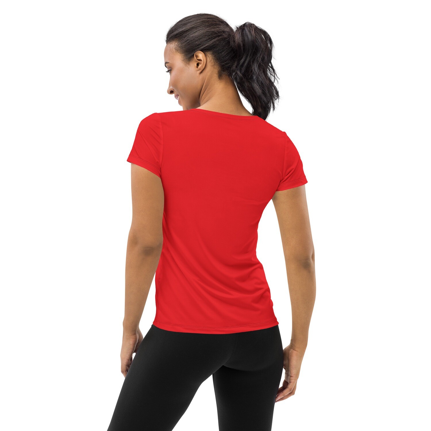CALIFORNIA IS ME Red Women's Athletic T-shirt