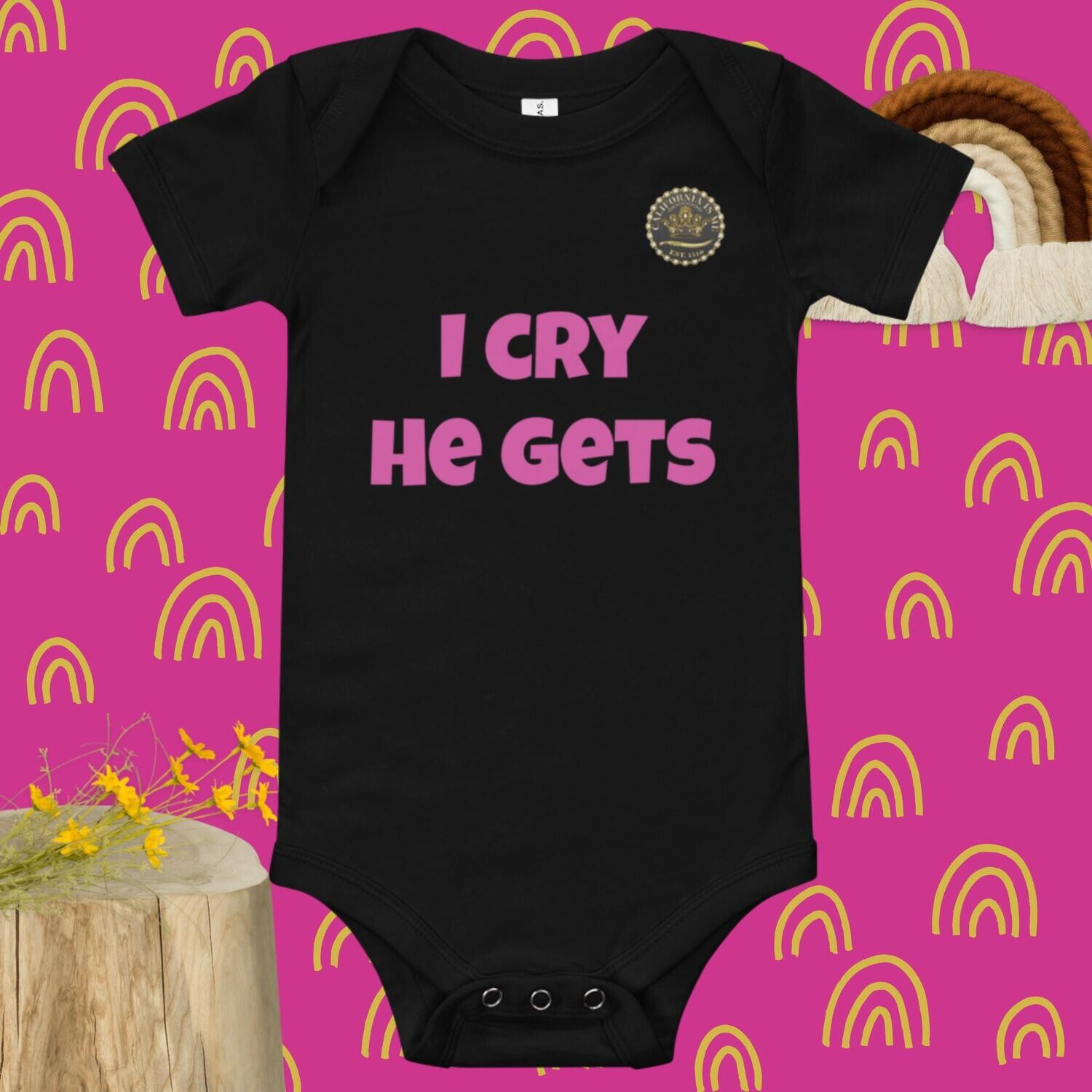 I Cry Daddy&#39;s Girl Baby Onesie , Size: 3-6m
