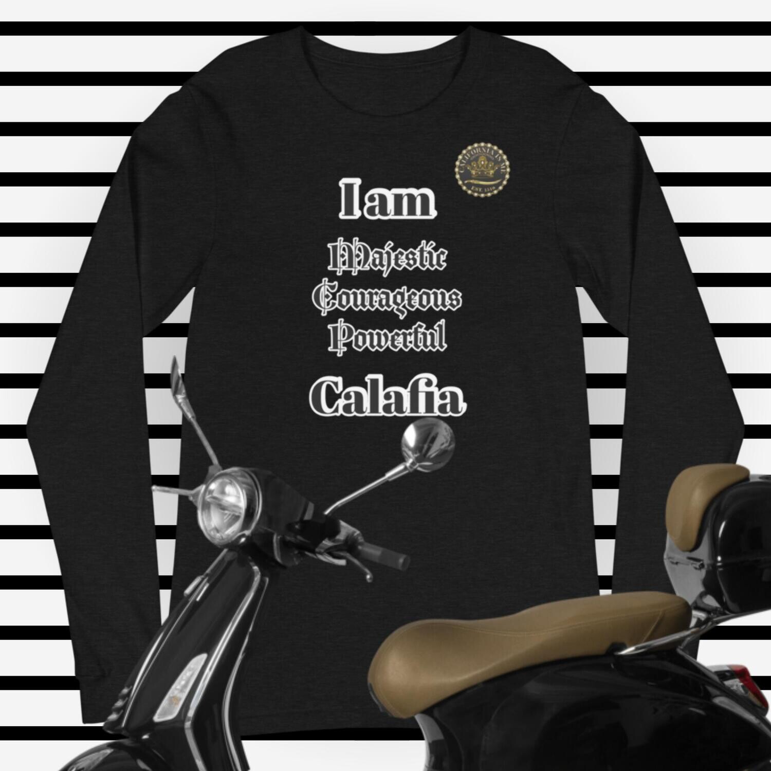 Unisex Long Sleeve Tee, Color: Black Heather, Size: XS