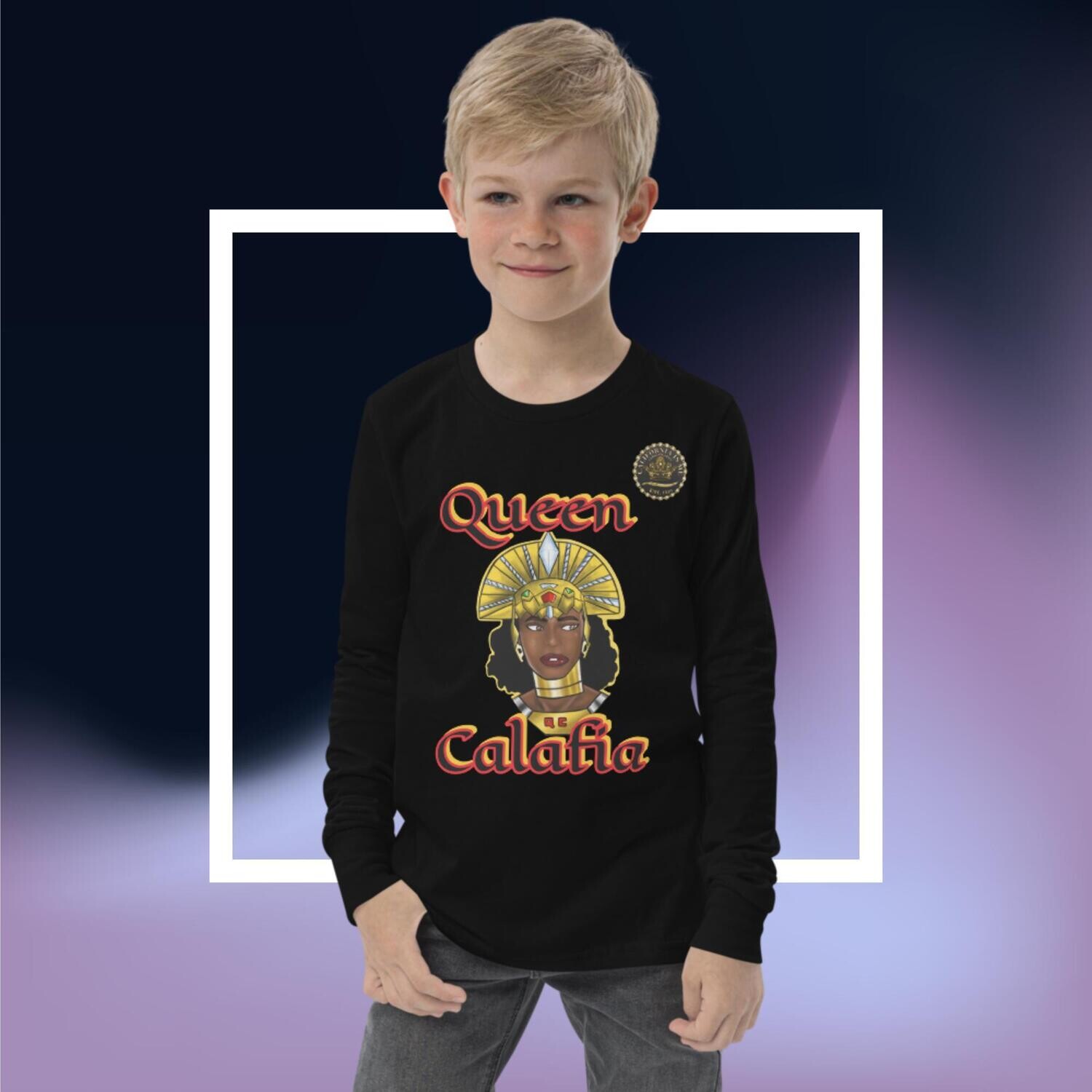 Queen Calafia Youth long sleeve tee, Color: Black, Size: S