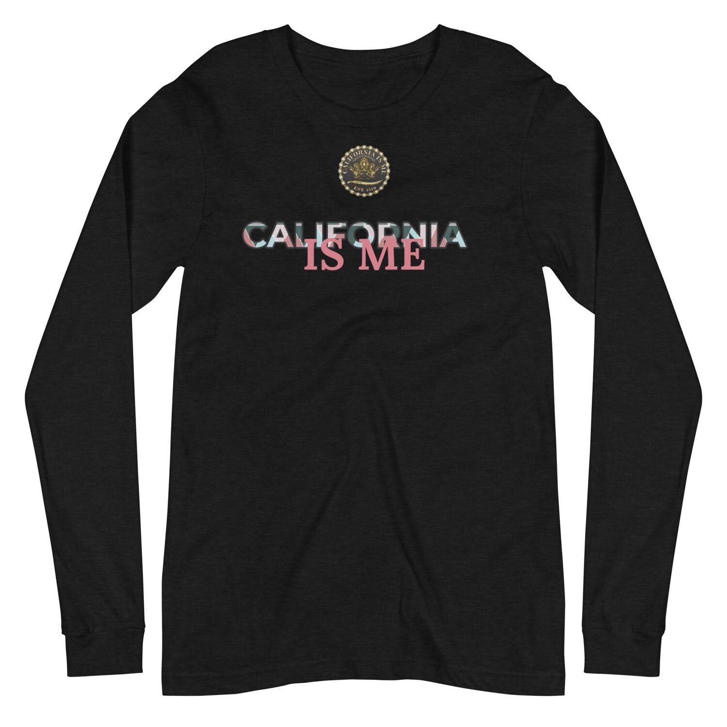 Branded Unisex Long Sleeve Tee, Color: Black Heather, Size: XS