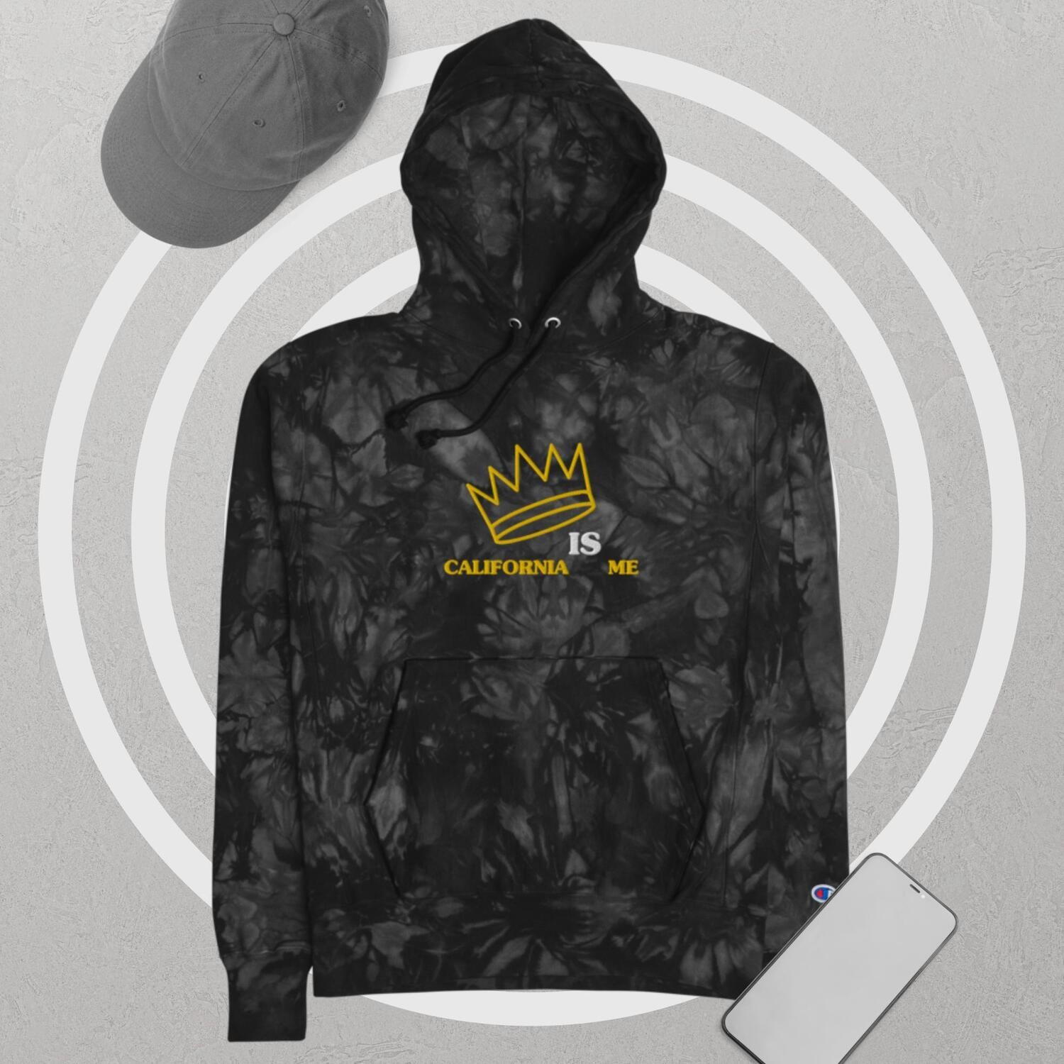 Unisex California Is Me +Champion tie-dye hoodie