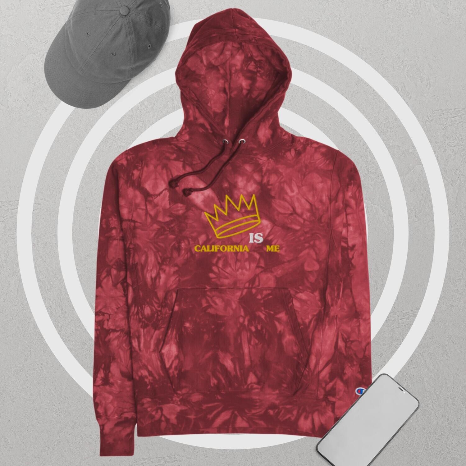 Unisex California Is Me +Champion tie-dye hoodie