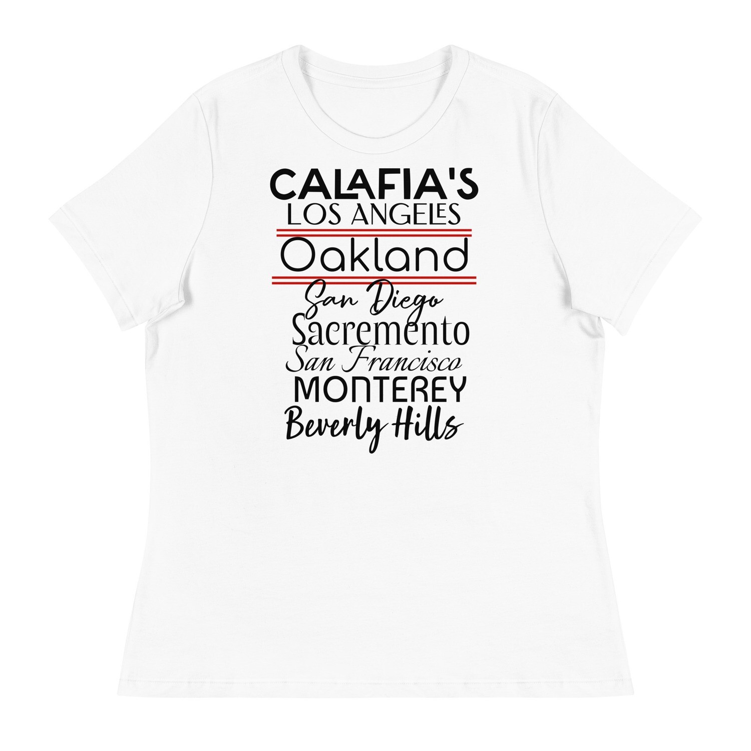 Queen Calafia&#39;s Cities of CA Women&#39;s Relaxed T-Shirt