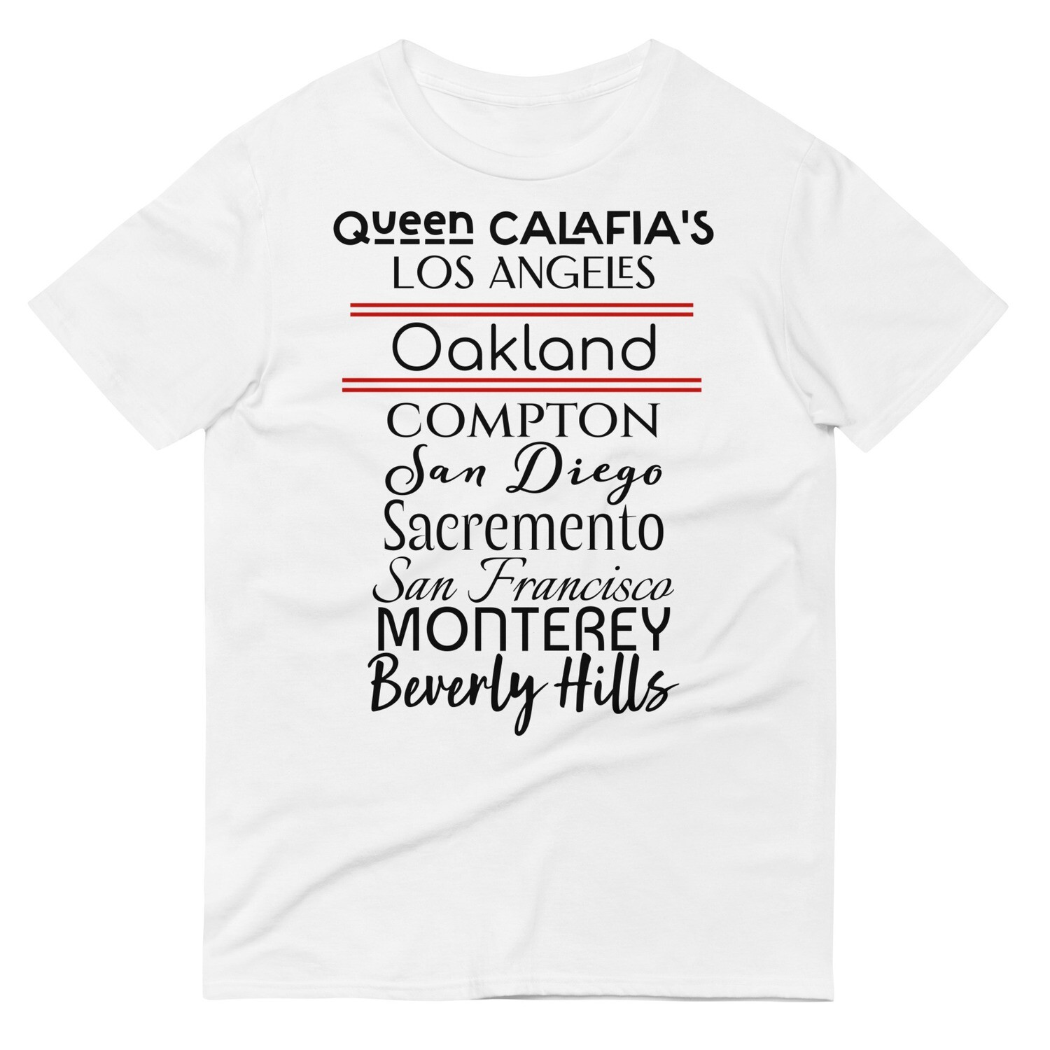 Queen Calafia&#39;s Cities of California T-Shirt