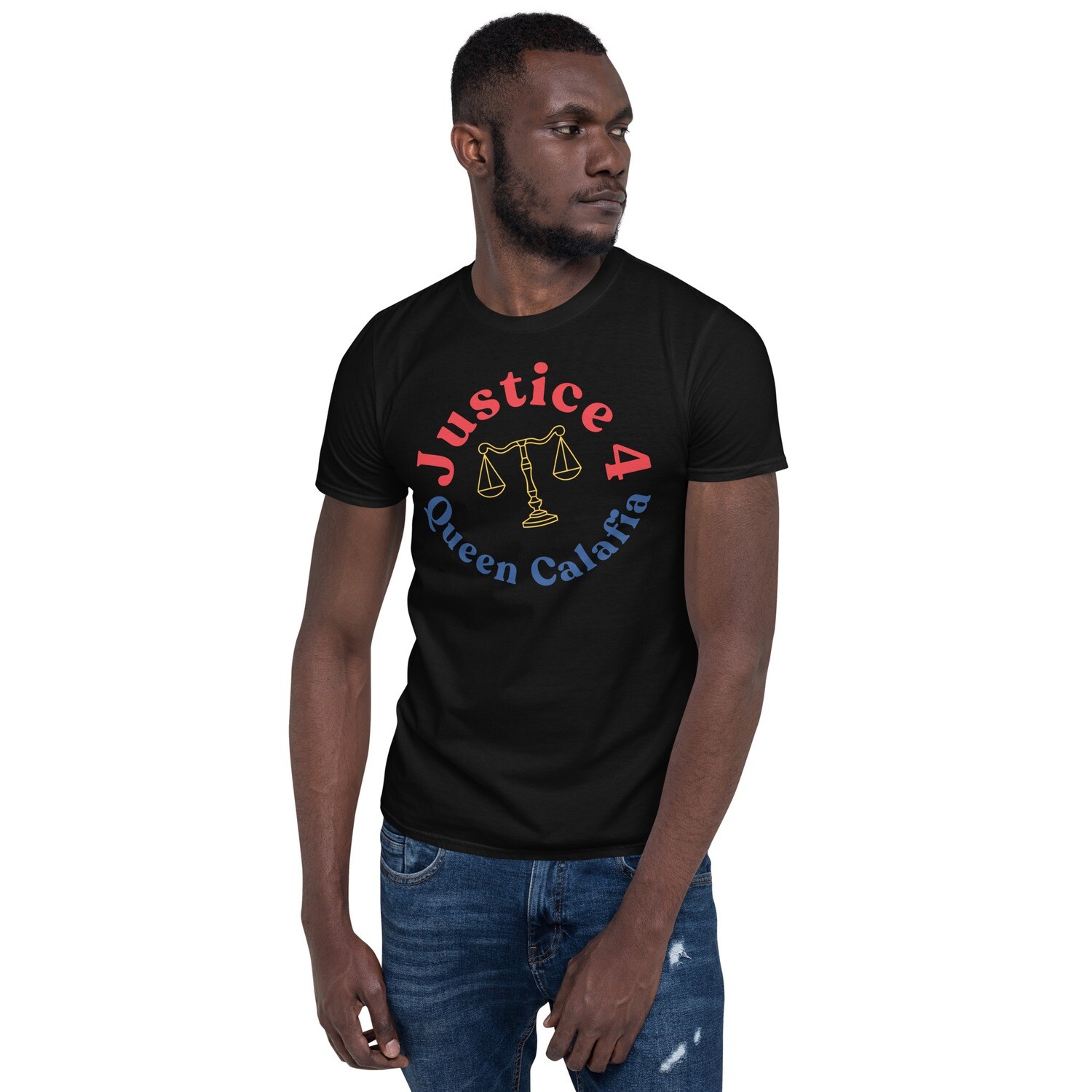 Justice 4 Queen Calafia Justice Scale Unisex T-Shirt, Color: Black, Size: S