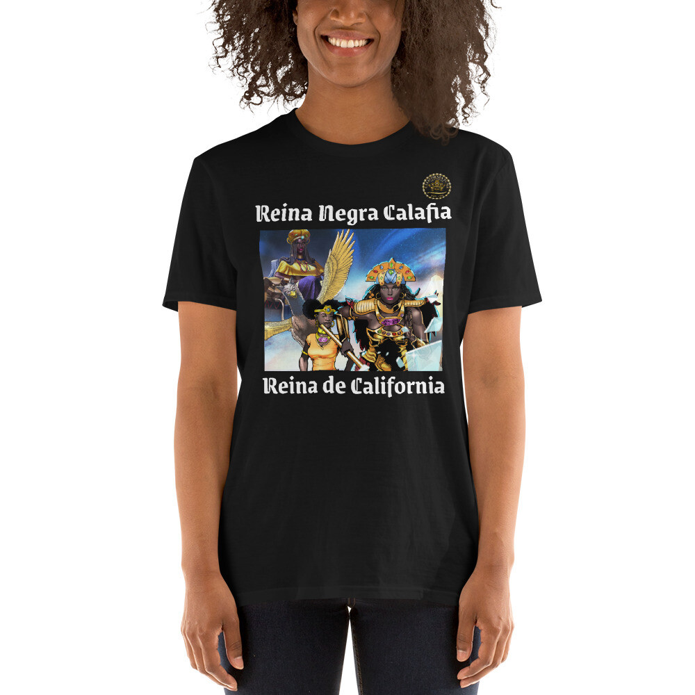 Reina Negra Calafia Unisex T-Shirt, Color: Black, Size: S