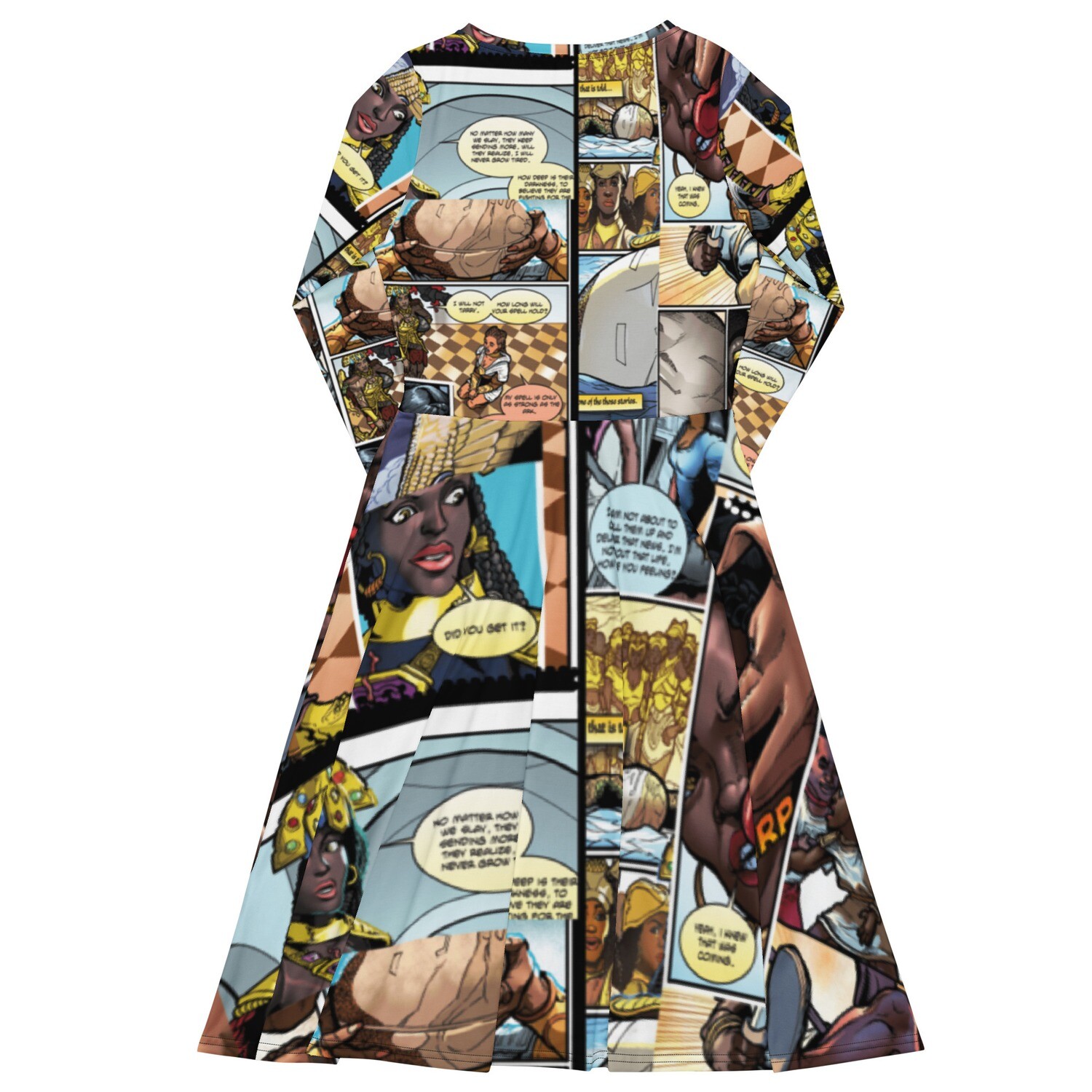 Queen Calafia Comic Book Long-Sleeve Dress