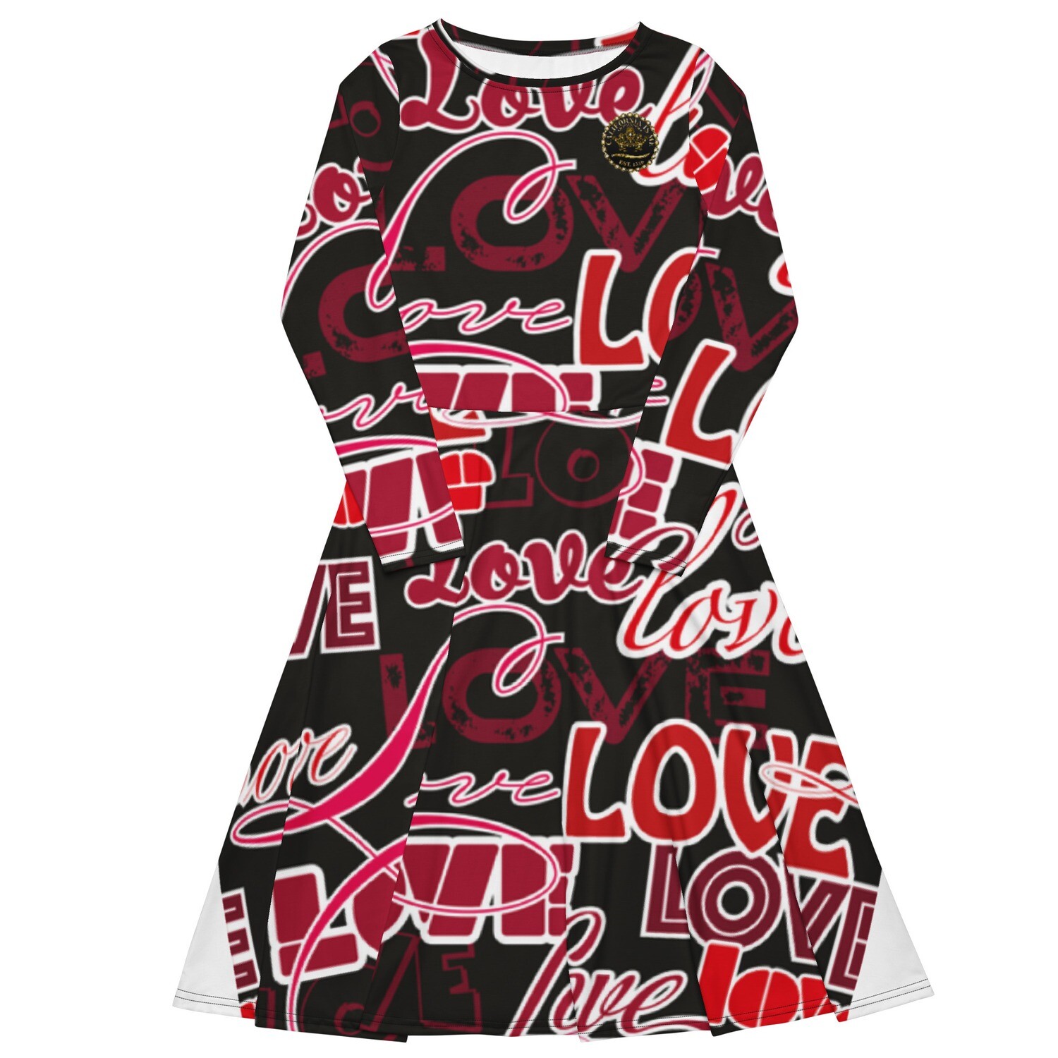 Love Long Sleeve Midi dress, Size: 2XS