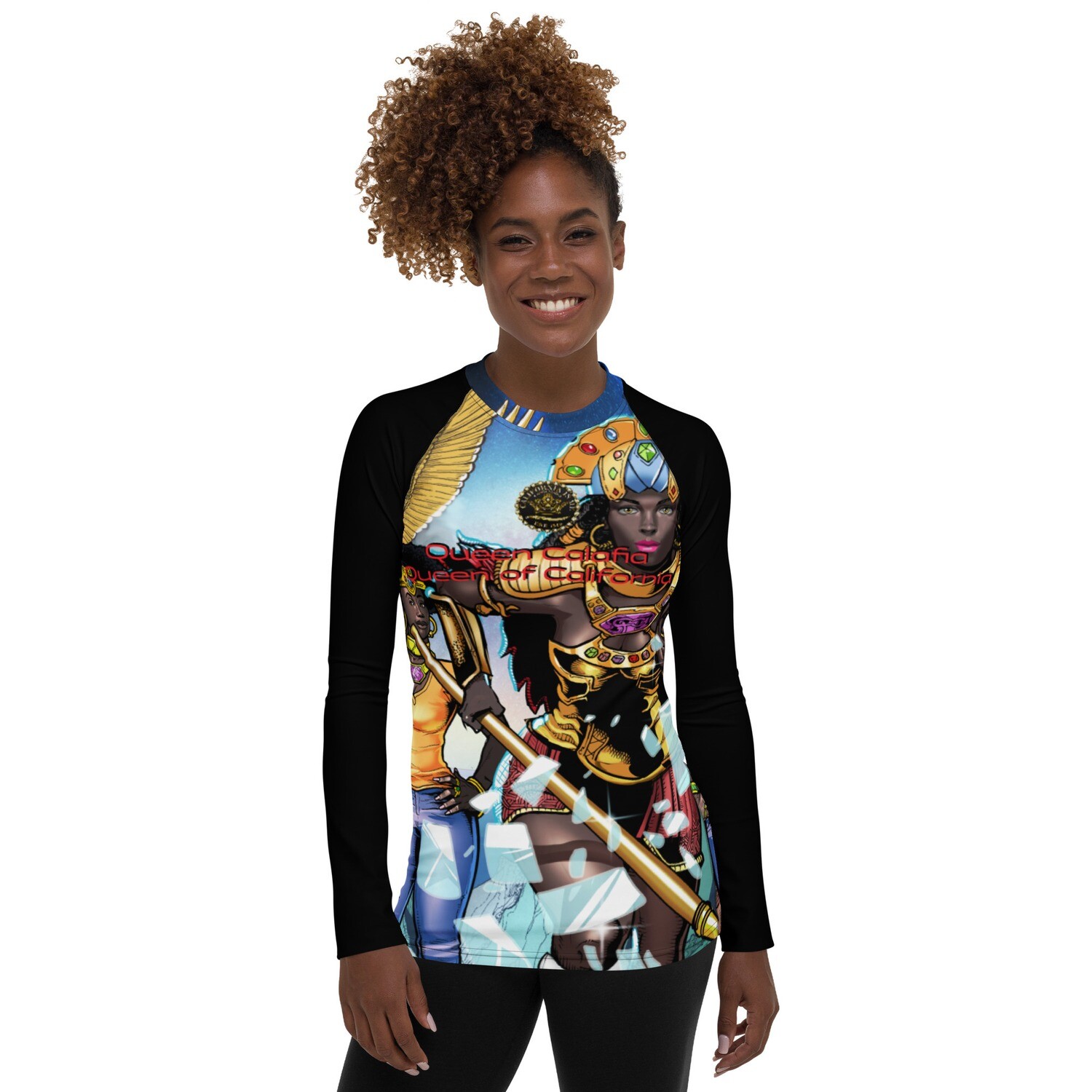 Queen Calafia Long Sleeved Women&#39;s Rash Guard, Size: XS