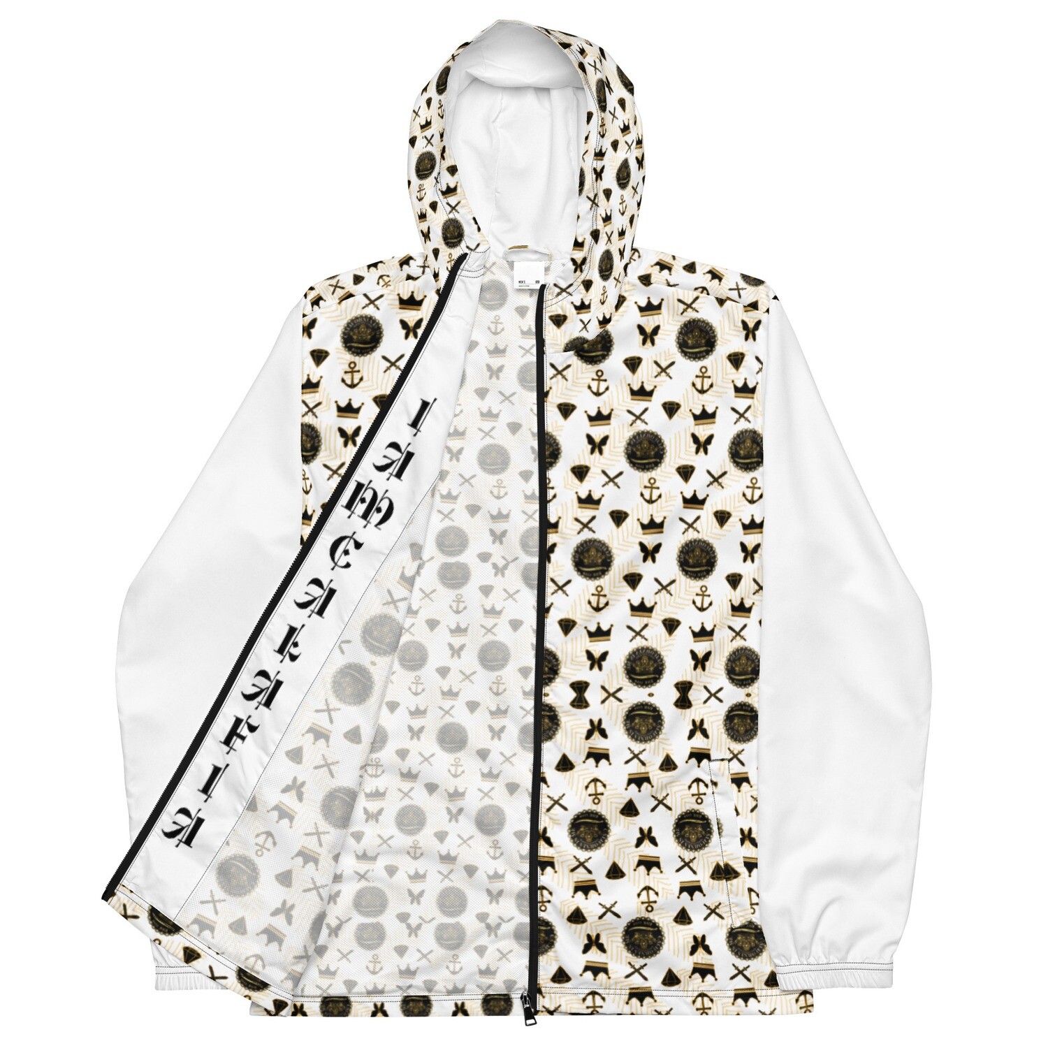 Royal Armor Windbreaker Hoodie Jacket, Color: Black, Size: XS