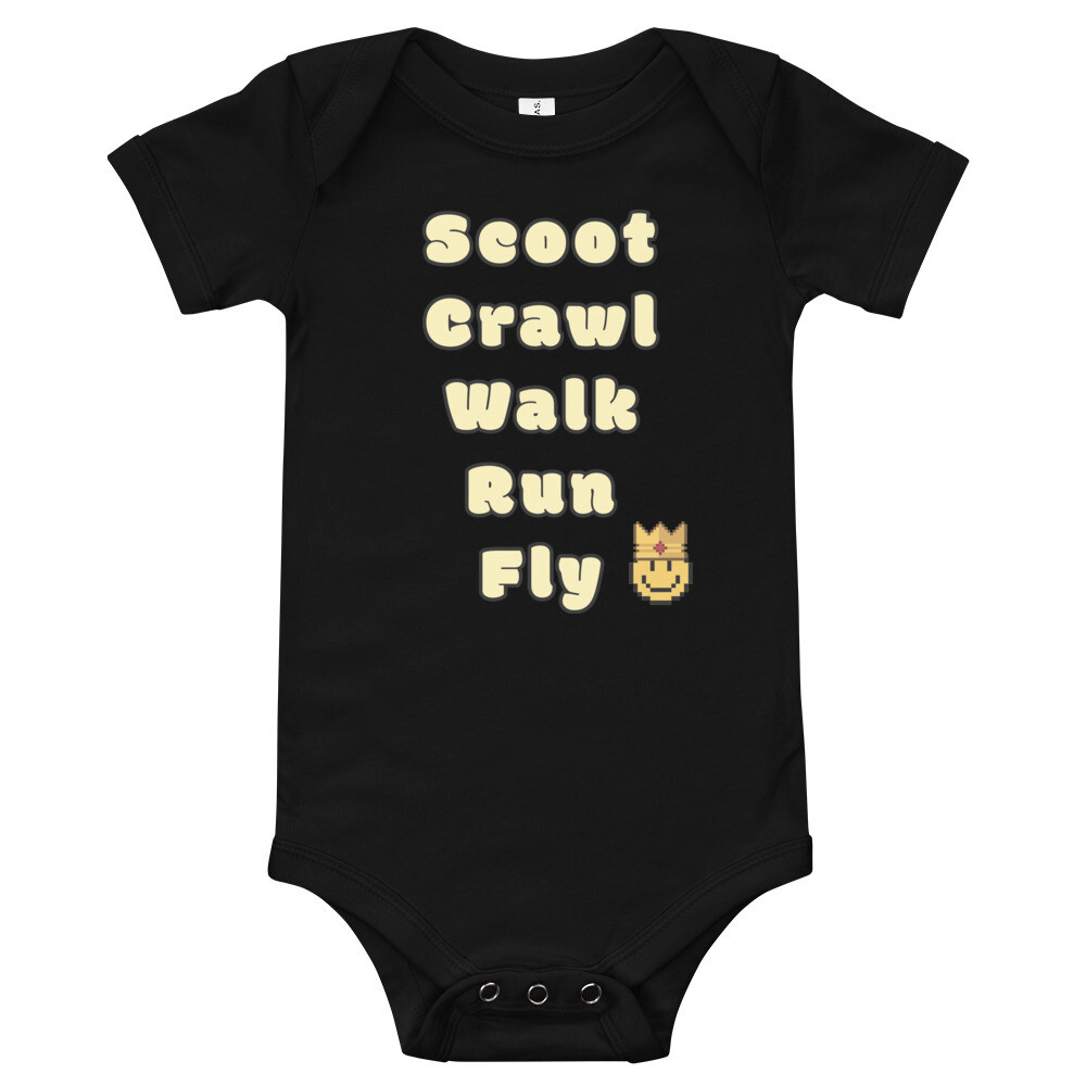 Calafia&#39;s SuperBaby Steps Short Sleeve Onesie , Color: Black, Size: 3-6m