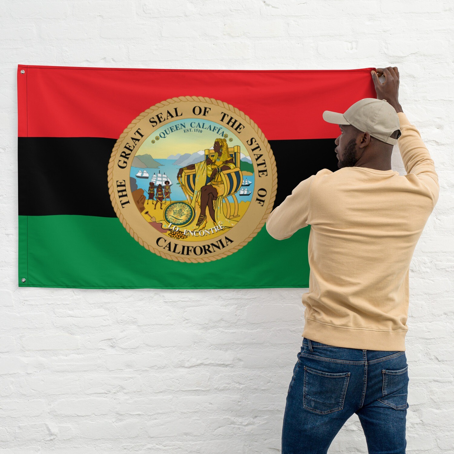 California Great Seal on Flag