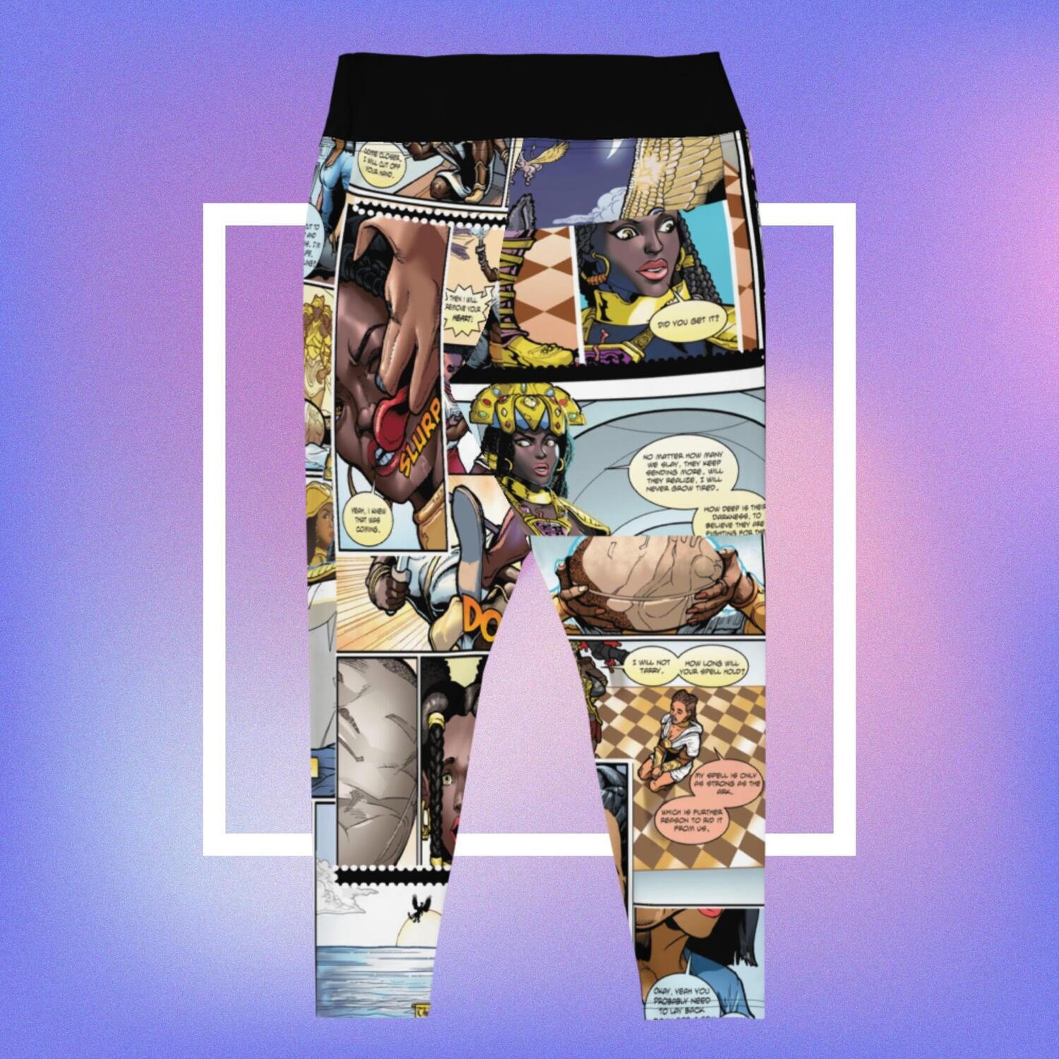 Queen Calafia Comic Plus Size Leggings, Size: 2XL