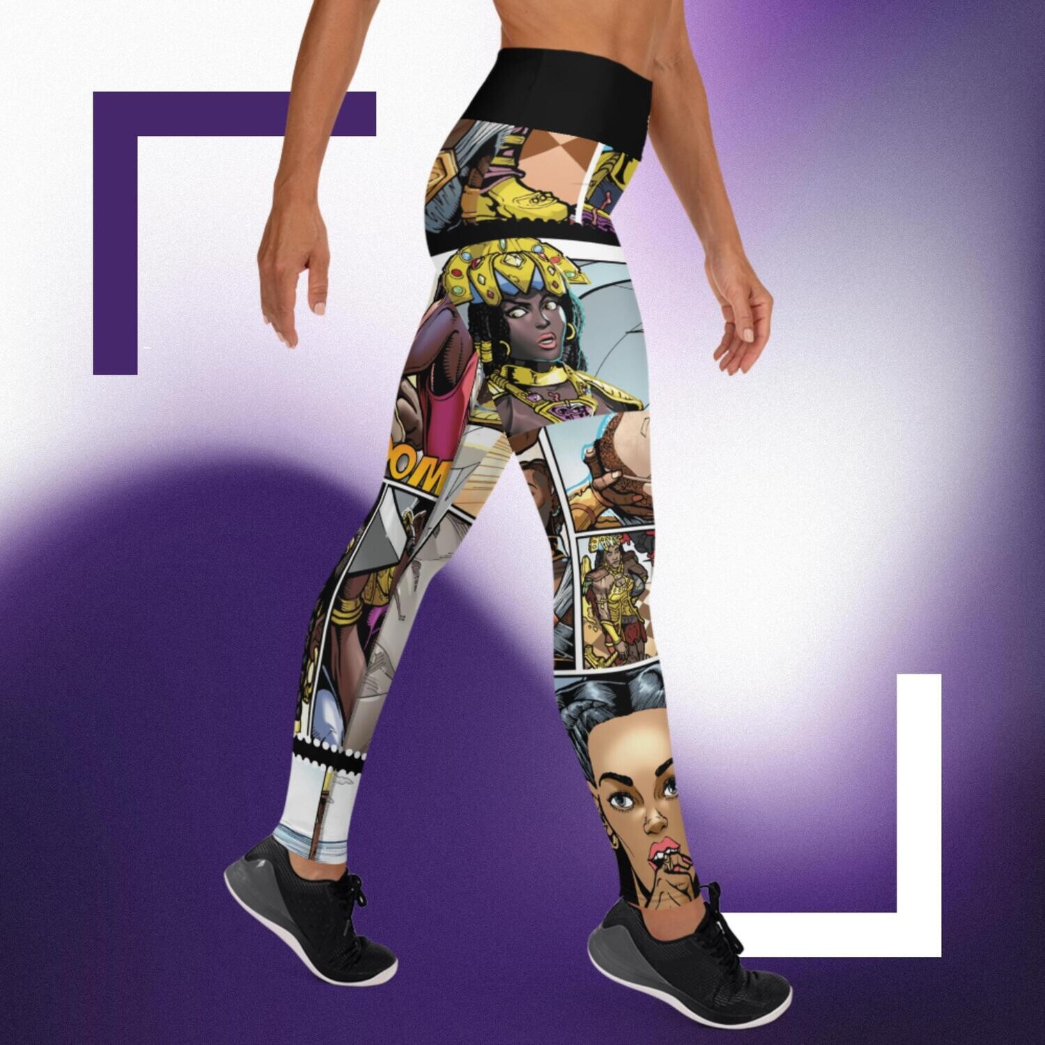 Queen Calafia Comic Book Yoga Leggings, Size: XS