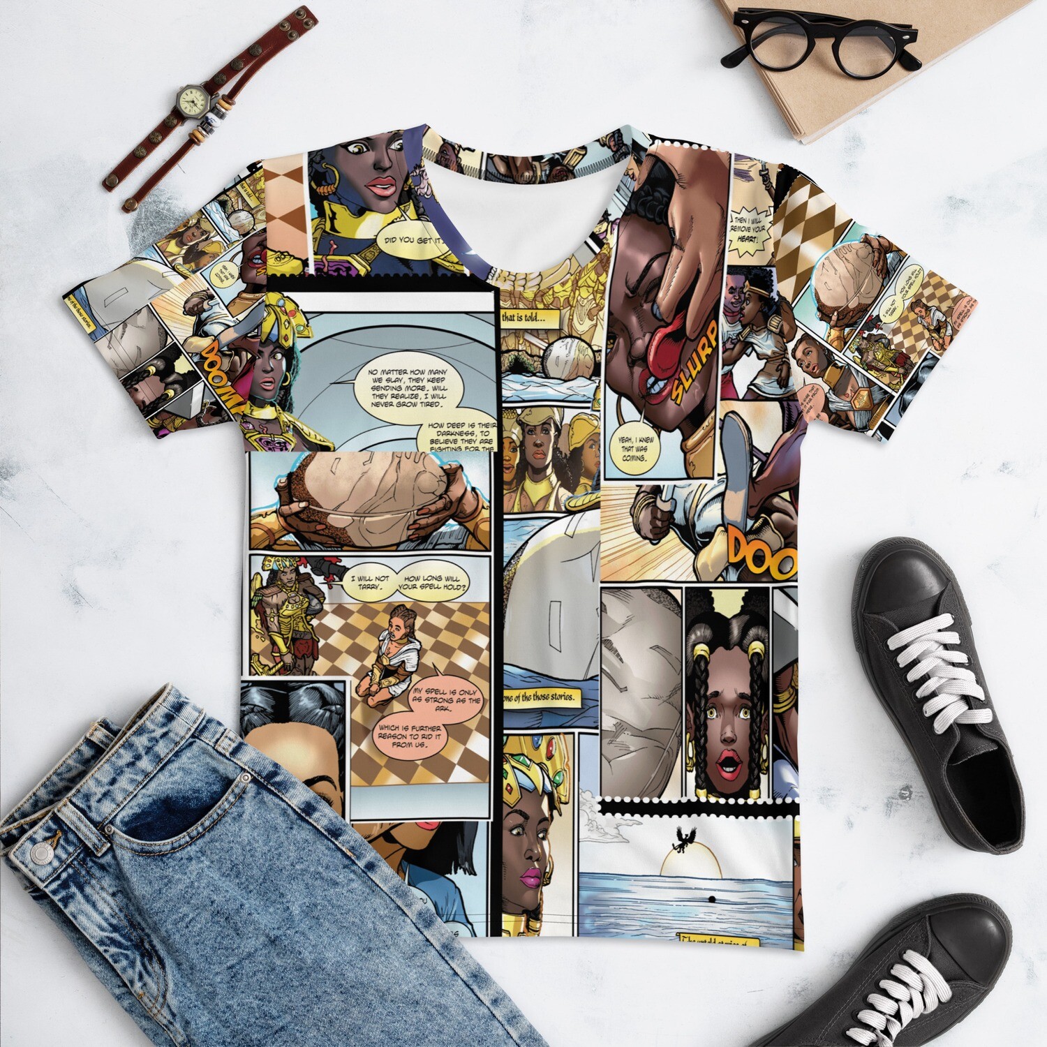Queen Calafia&#39;s Comic Book on Women&#39;s T-shirt, Size: XS