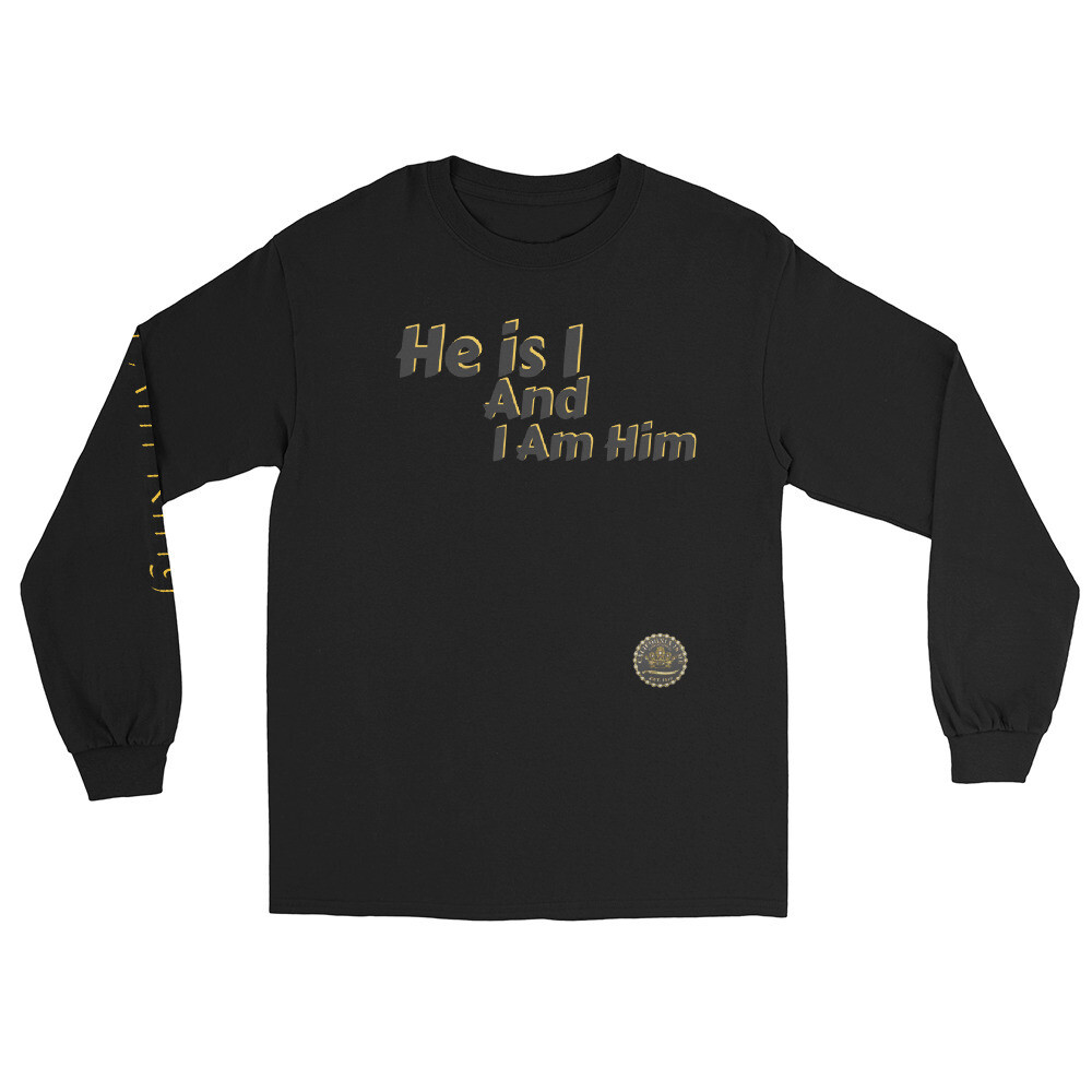 He is I And I Am Him Men’s Long Sleeve Shirt, Color: Black, Size: S