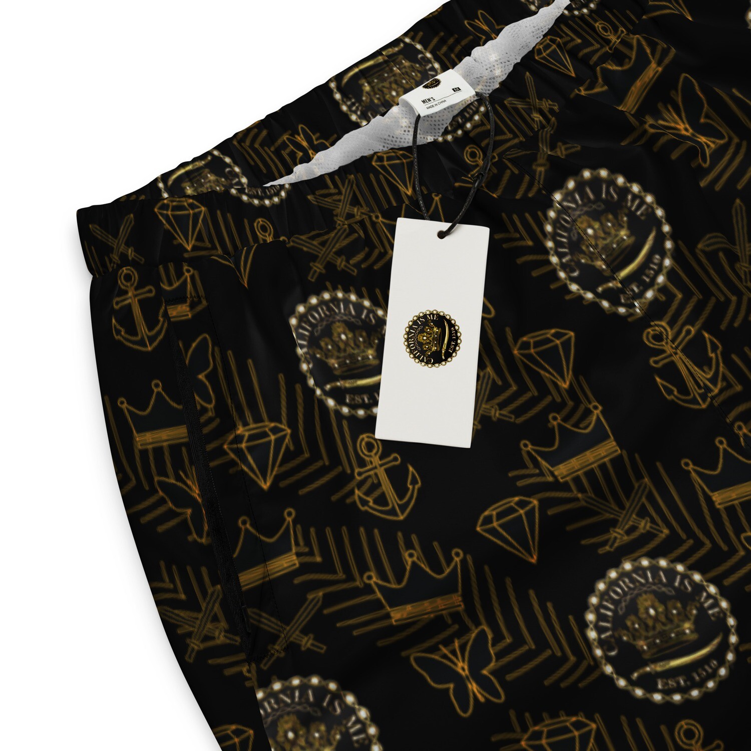 Royal Armor Black Unisex track pants, Size: XS