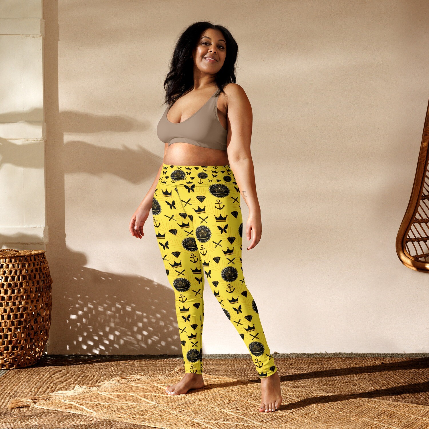 Yaasss Yellow Royal Armor Yoga Leggings