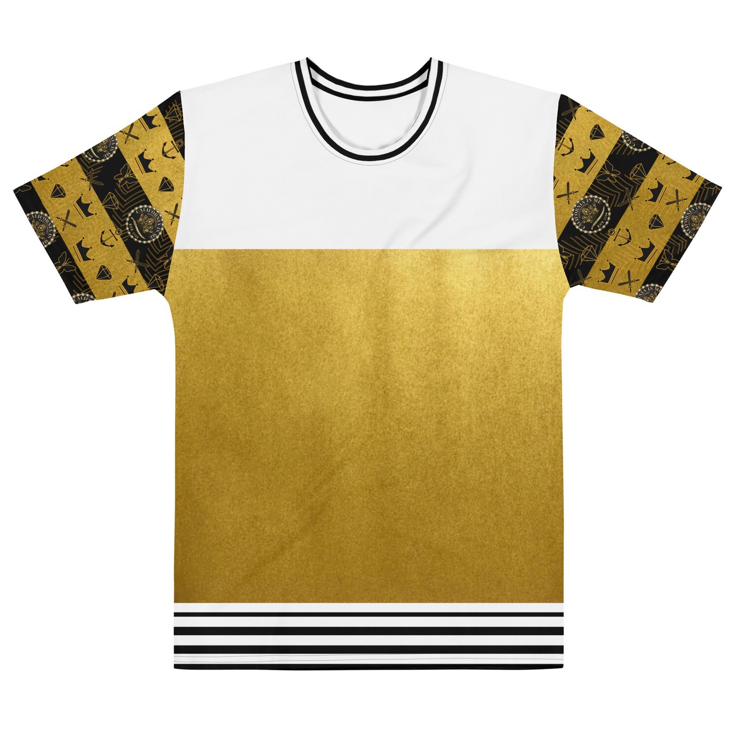 Royal Armor Calafia&#39;s Gold Plate Stripes Men&#39;s T-shirt