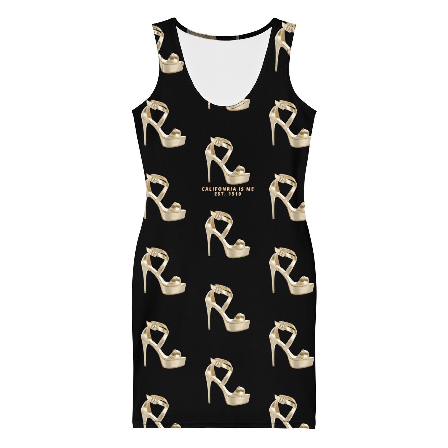 Black Gold Heels Dress