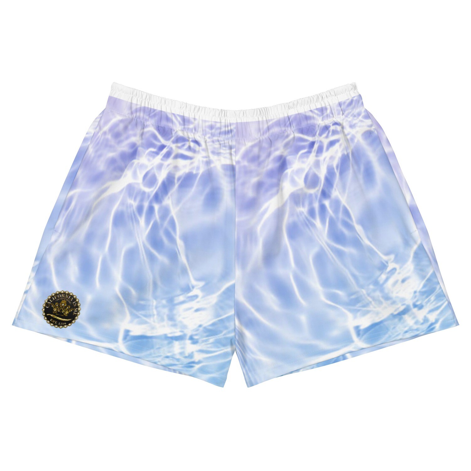 Mystical Water Print Women’s Recycled Athletic Shorts
