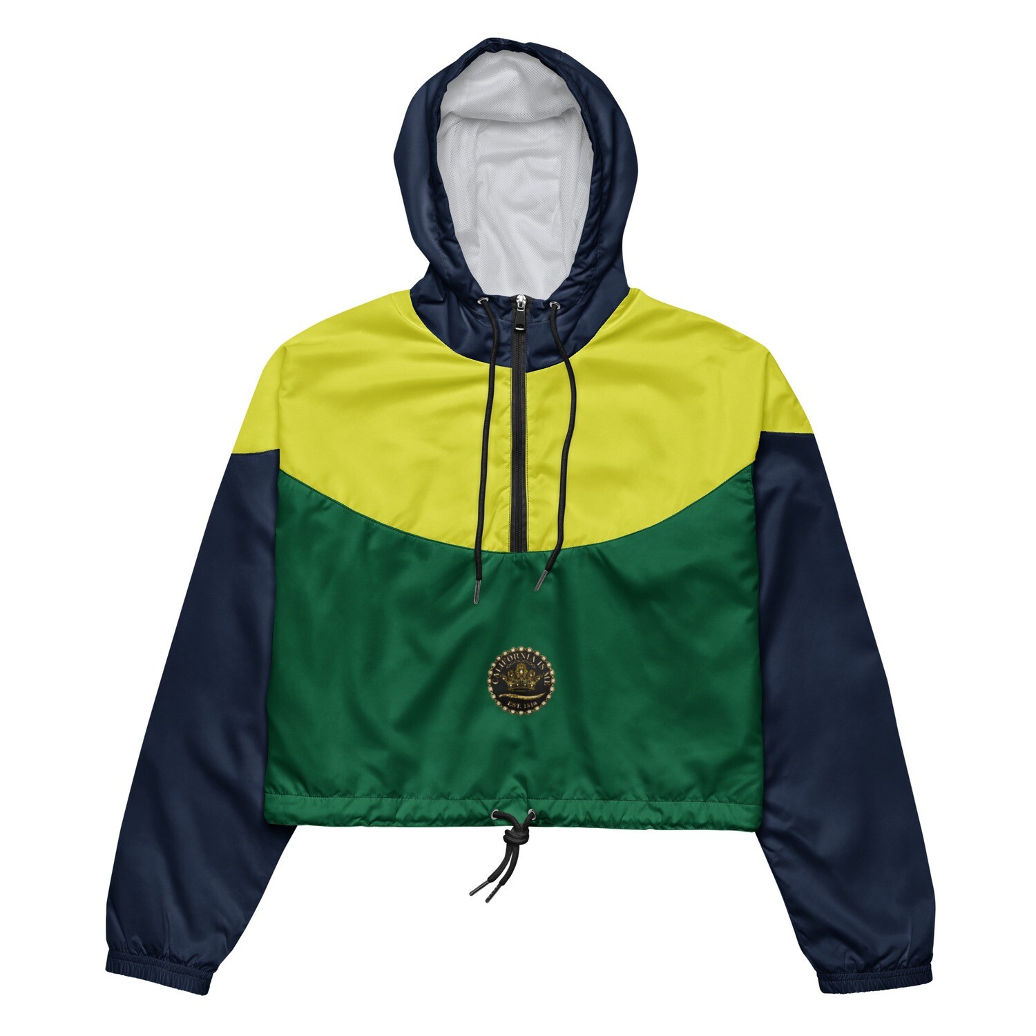 Blue Green Color Block Women’s Windbreaker