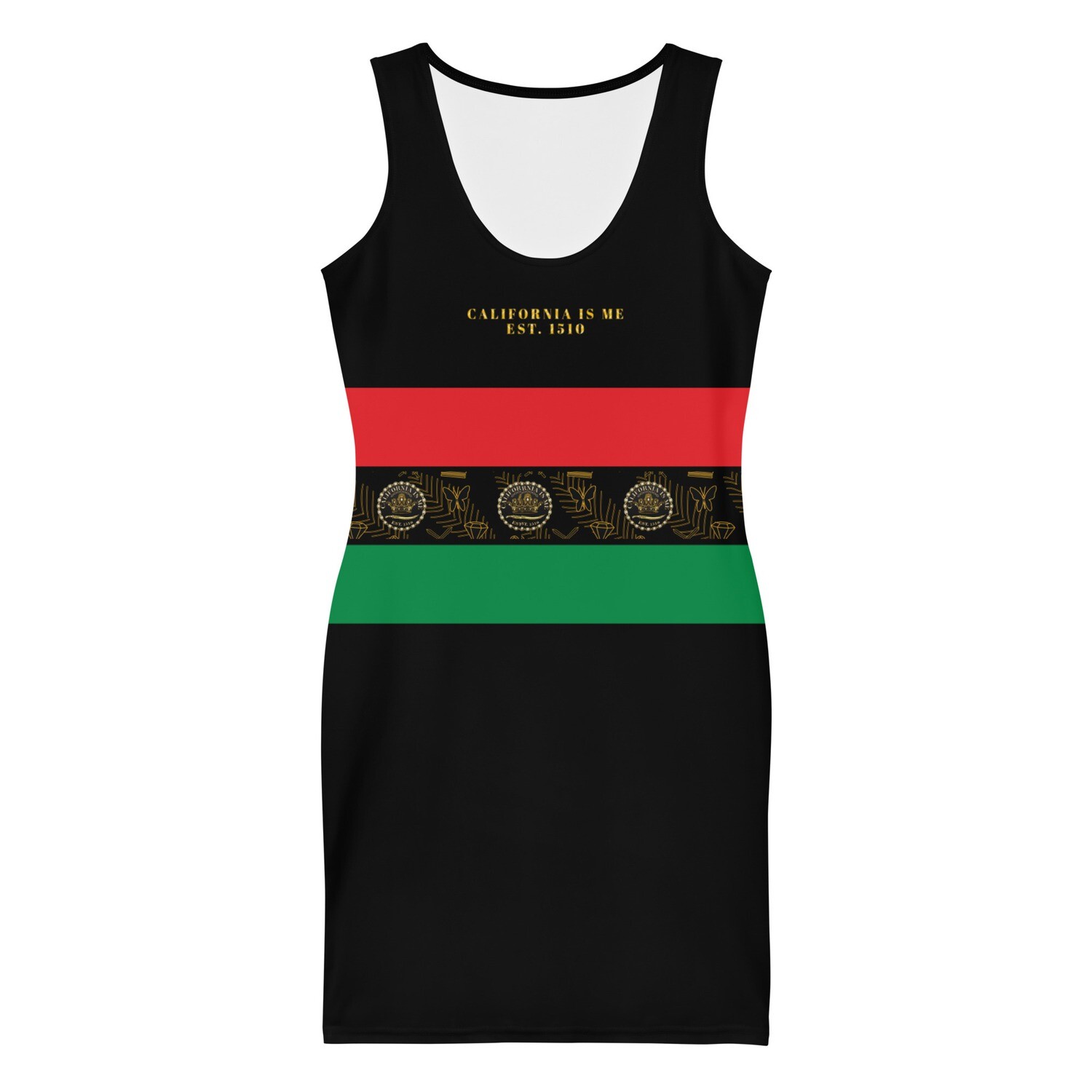 African American Liberation Flag Waisted Royal Armor Dress