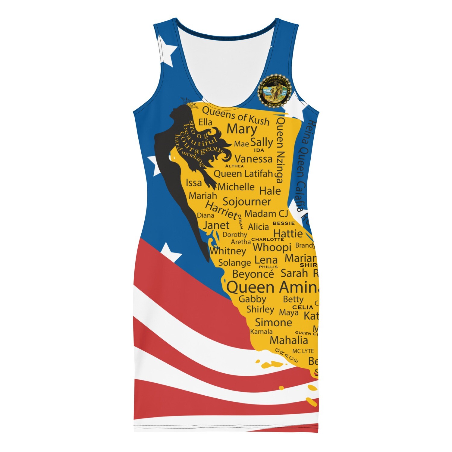 African American USA FREEDOM Warrior Jersey Dress
