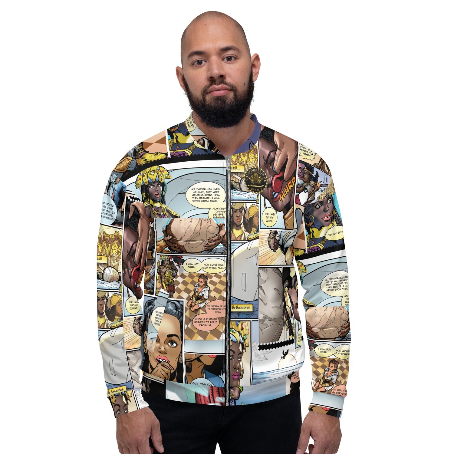Queen Calafia Comic Book Pages Bomber Jacket