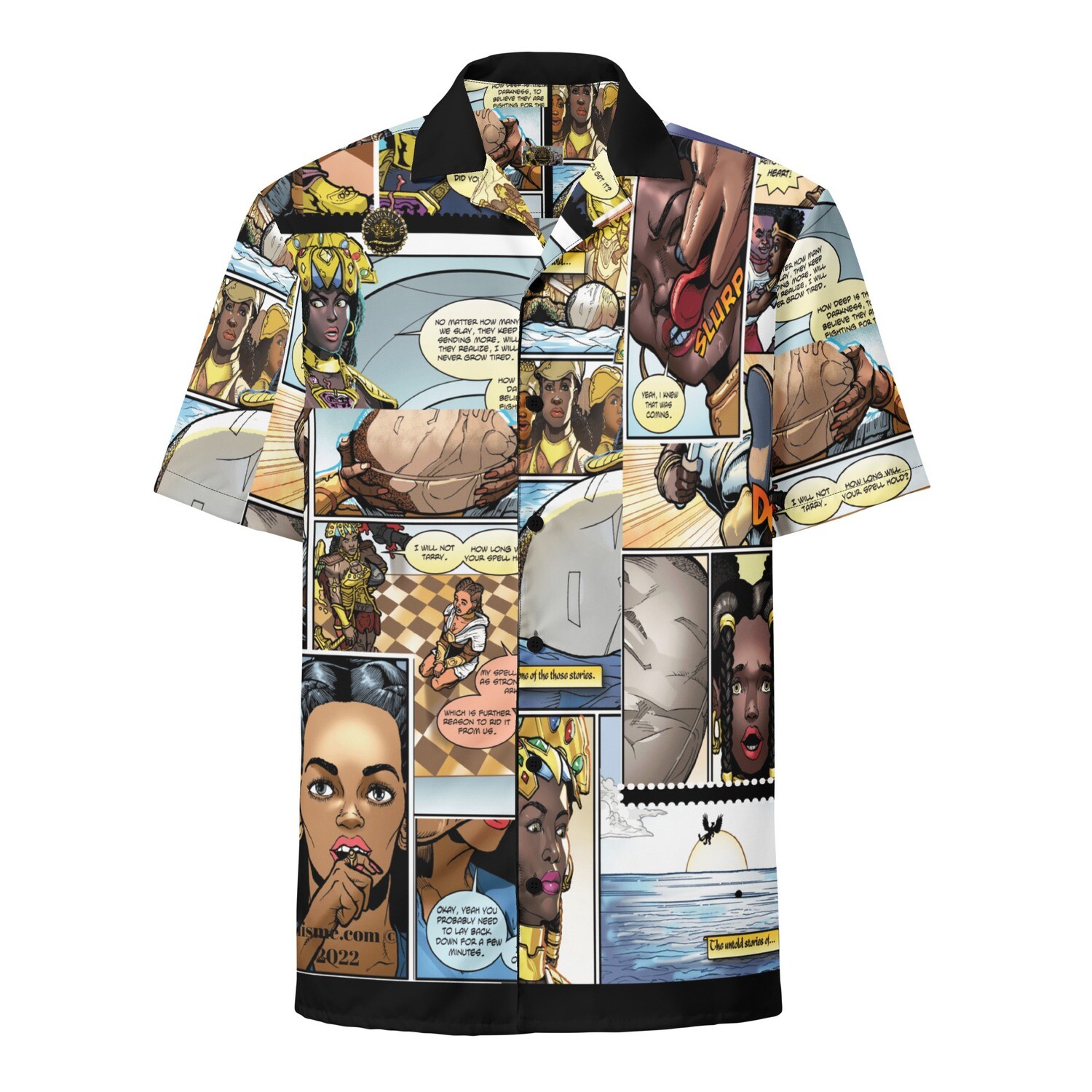 Queen Calafia Comic Book Pages Unisex Button Shirt