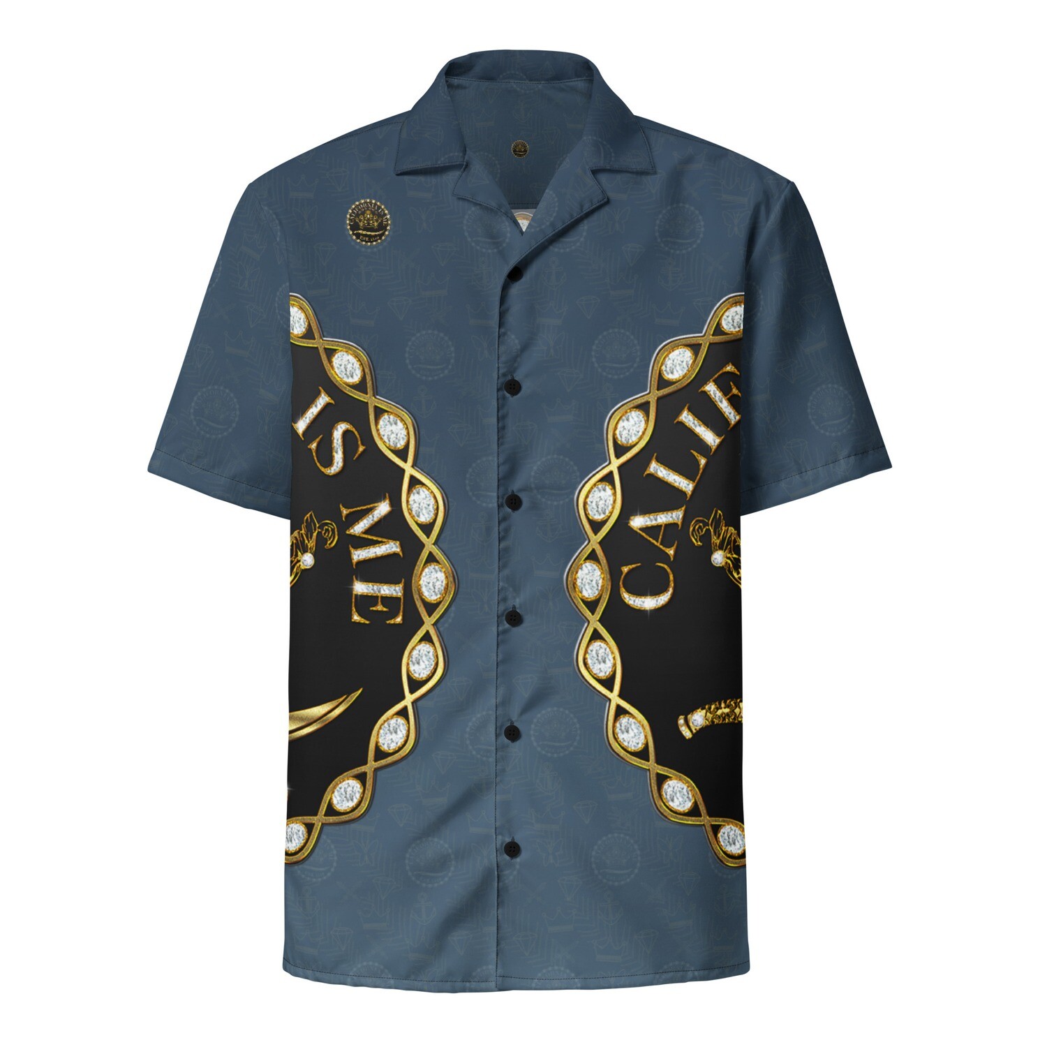 CALIFORNIA IS ME Royal Armor Sapphire Blue Fade Unisex Button Down Collared shirt
