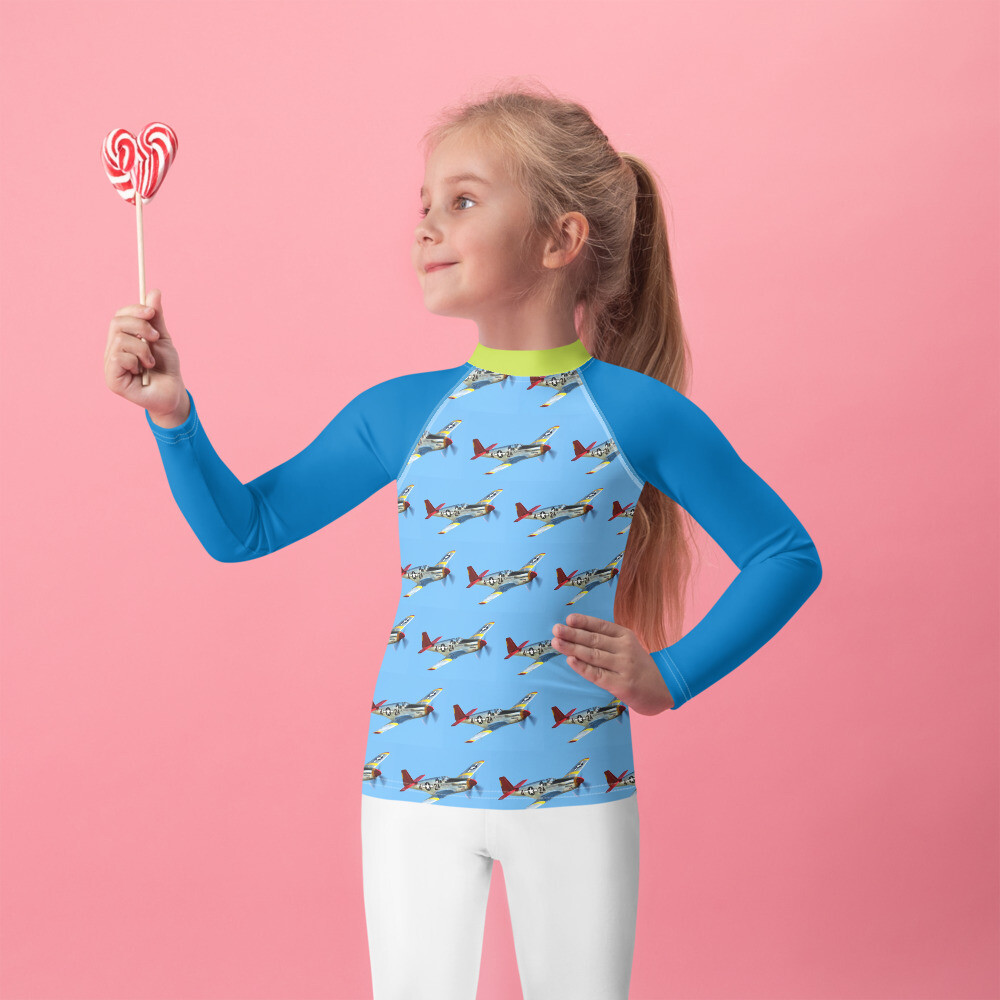 Tuskegee Red Tails Jets Kids Rash Guard