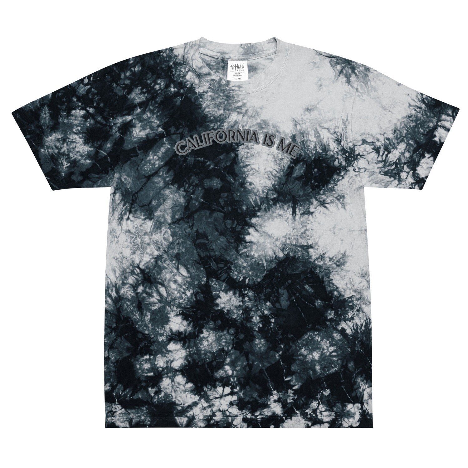 Embroidered Oversized tie-dye t-shirt