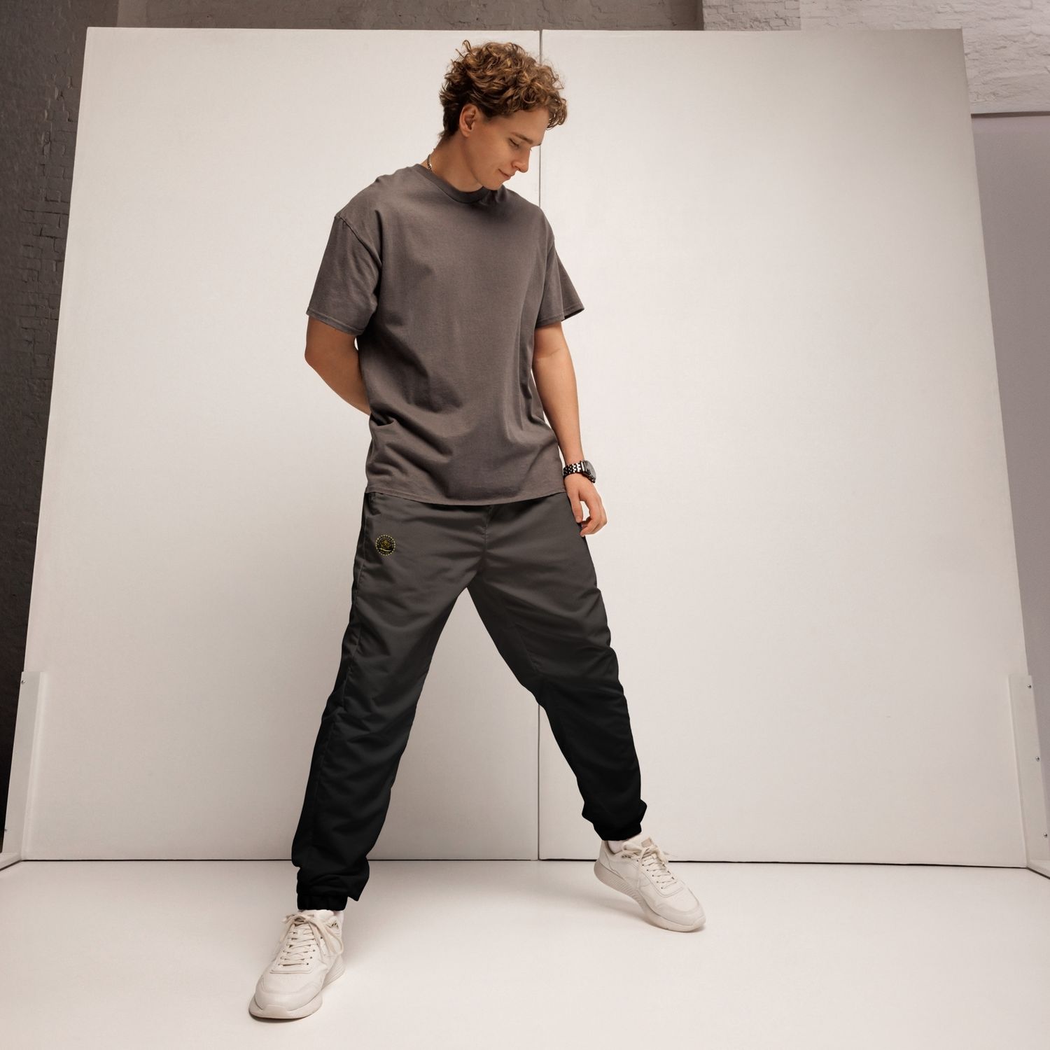 Brown drip 2 Black Unisex track pants
