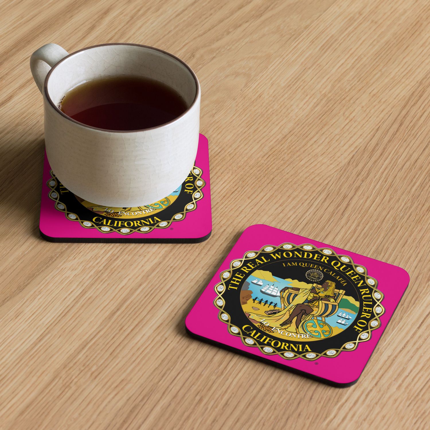 Cork-back coaster