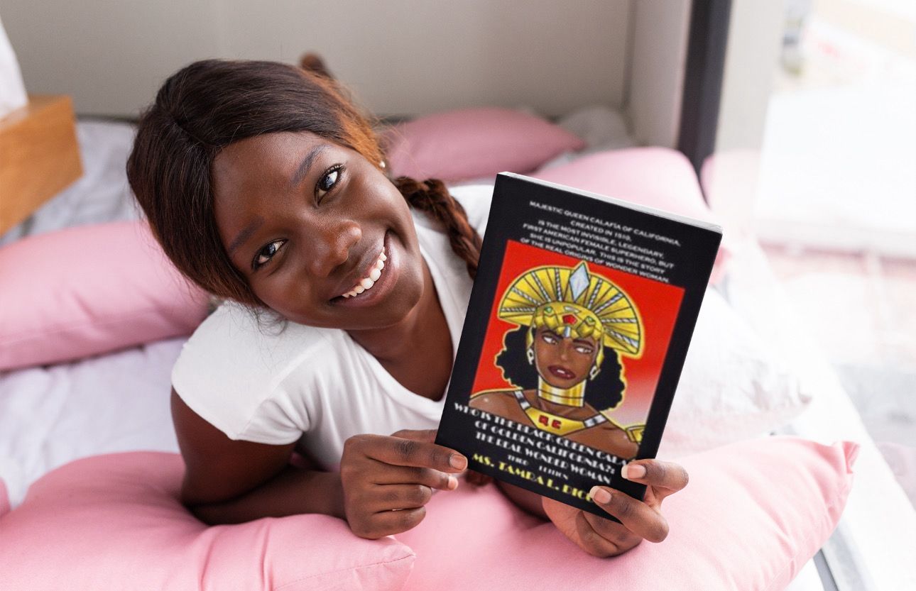 Family Discount The Autographed Book Who is The Black Queen Calafia of Golden California?: The Real Wonder Woman book by Ms. Tamra L. Dicus