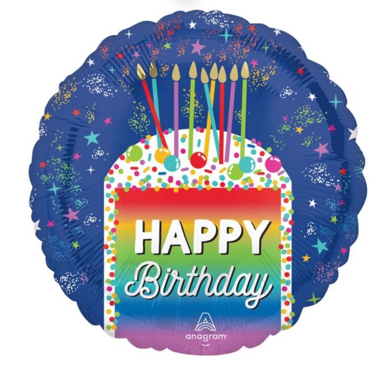 17&quot; Rainbow Slice Birthday