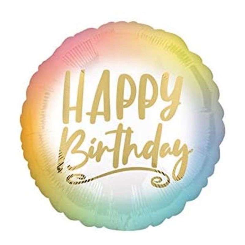 Amscan Foil Balloon - Ombre &amp; Gold Birthday