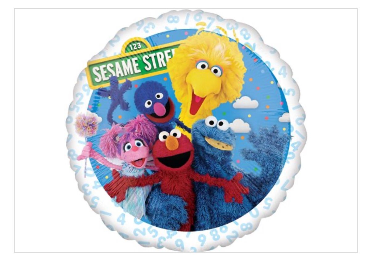 18 Inch Sesame Street Anagram Foil Mylar Balloon